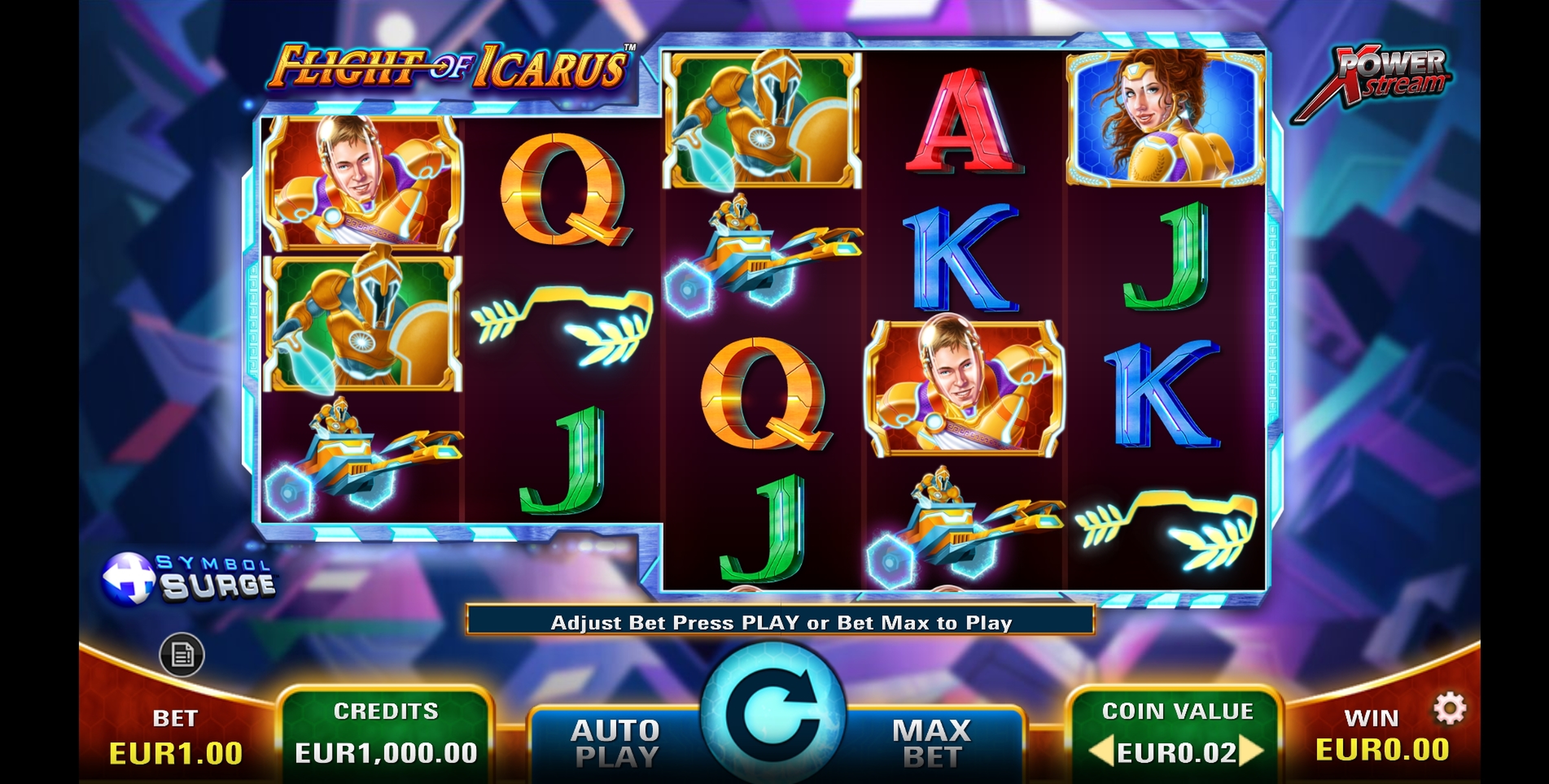 Reels in Flight of Icarus Slot Game by Cadillac Jack