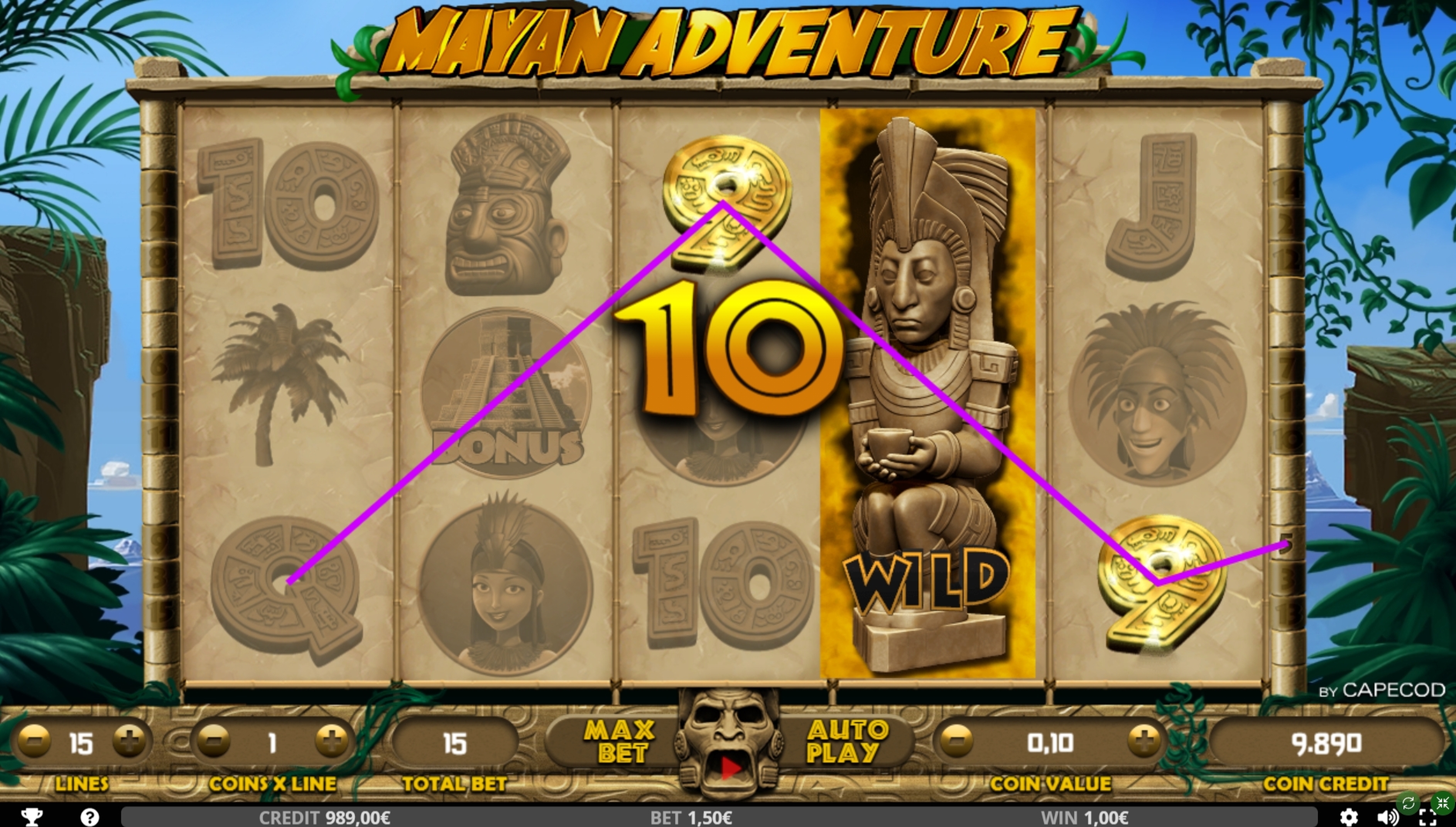 Win Money in Mayan Adventure Free Slot Game by Capecod Gaming