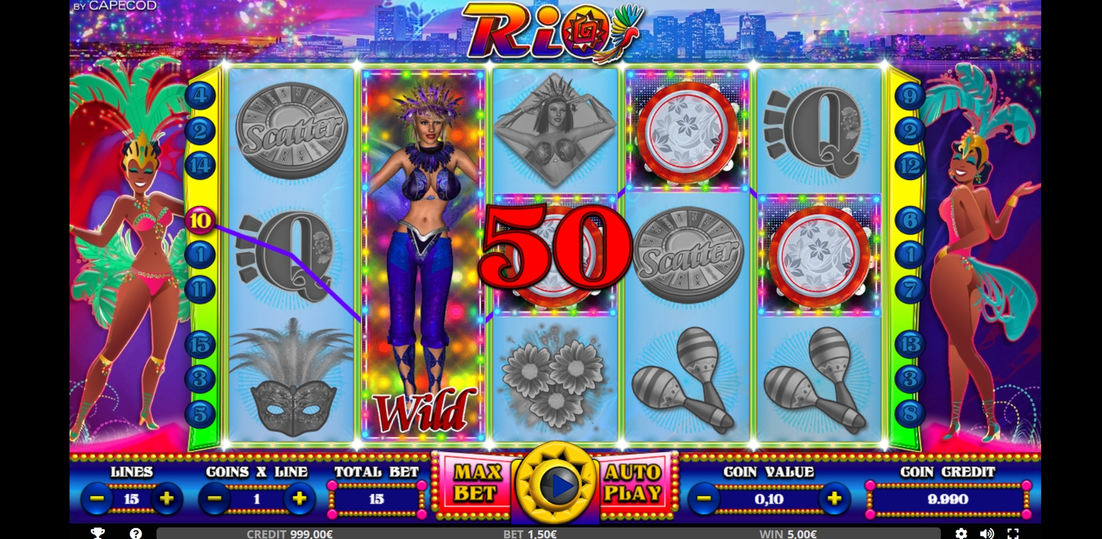 Win Money in Rio Free Slot Game by Capecod Gaming