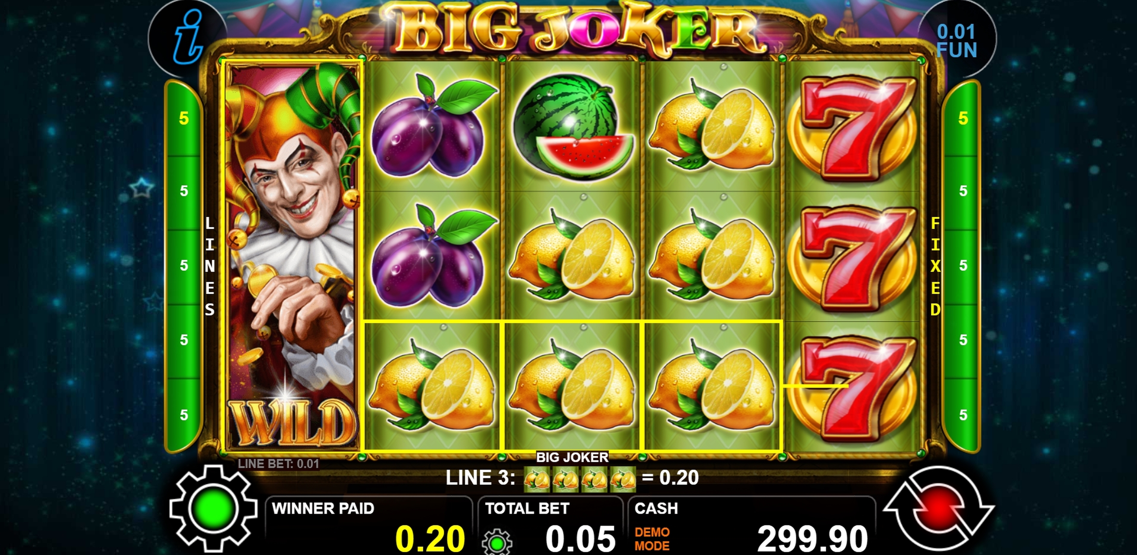 Win Money in Big Joker Free Slot Game by casino technology