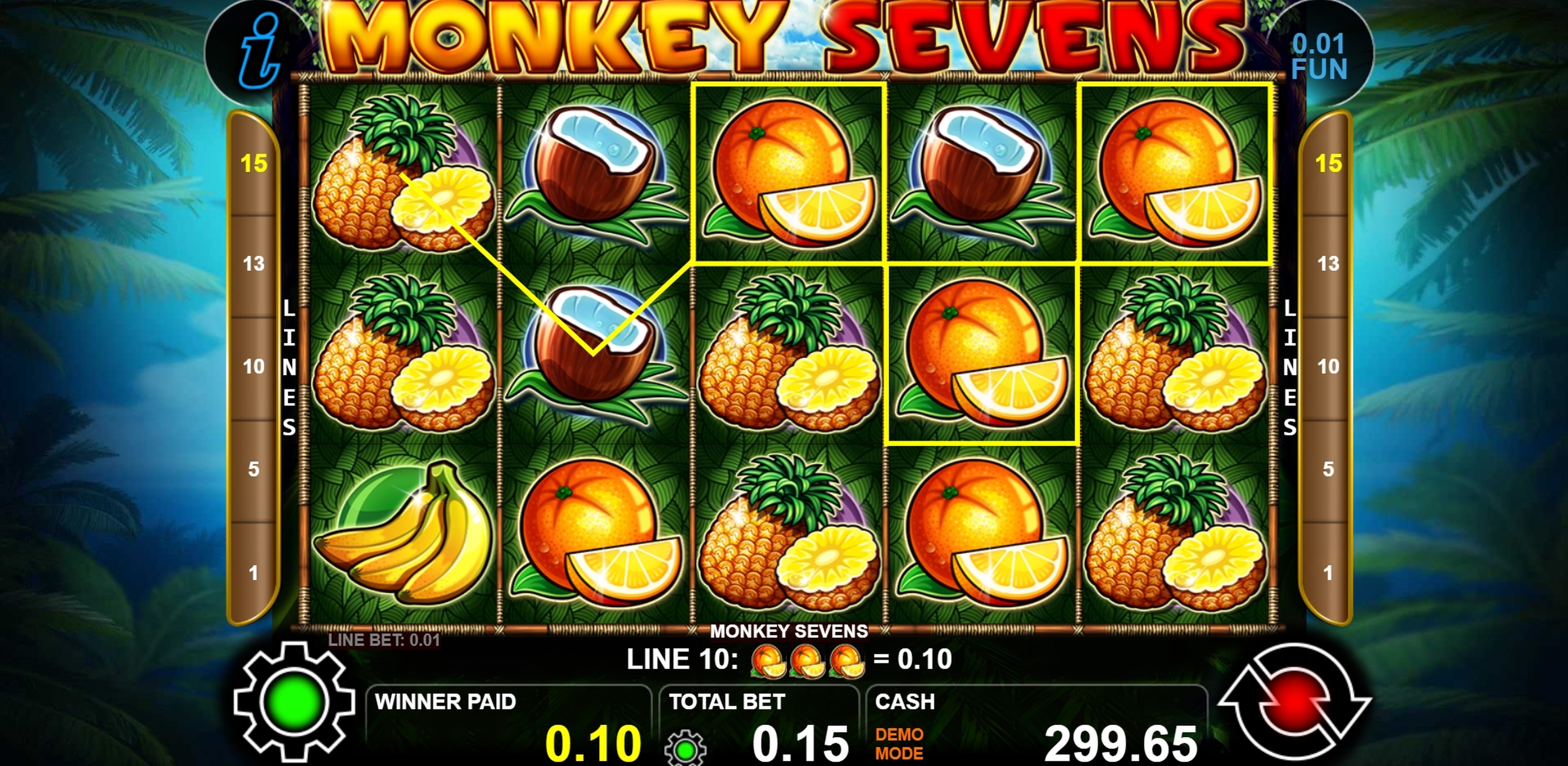 Win Money in Monkey Sevens Free Slot Game by casino technology