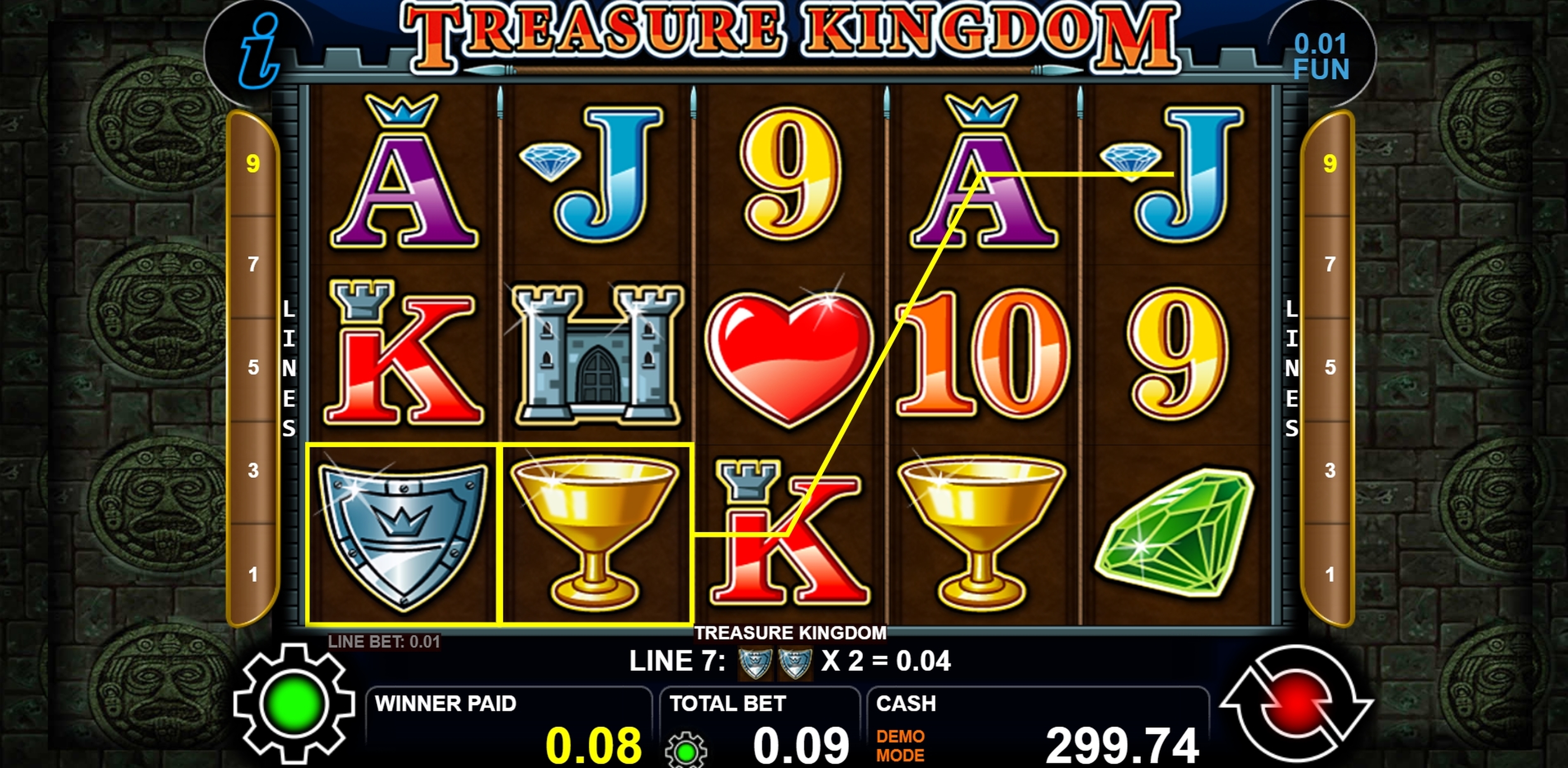 Win Money in Treasure Kingdom Free Slot Game by casino technology