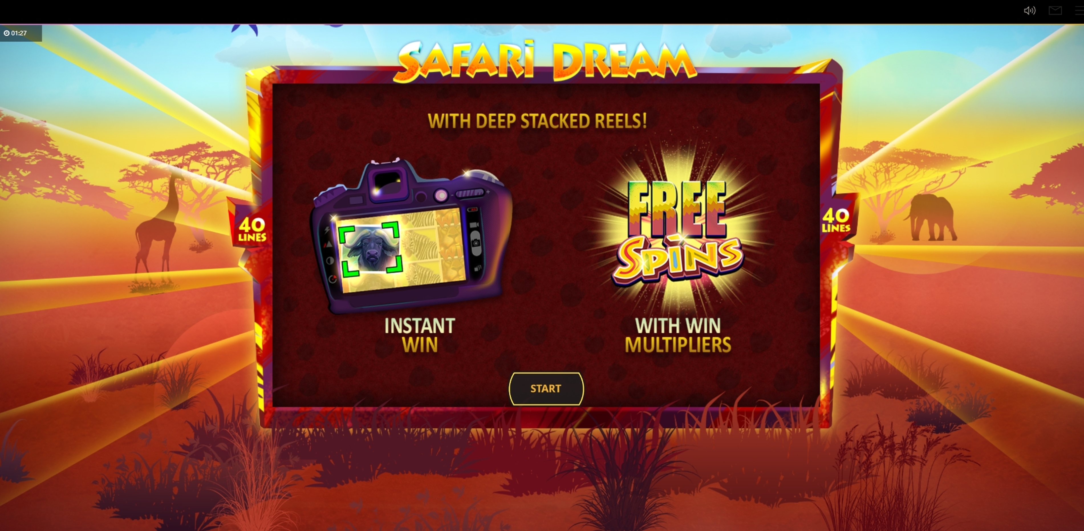 Play Safari Dream Free Casino Slot Game by Cayetano Gaming