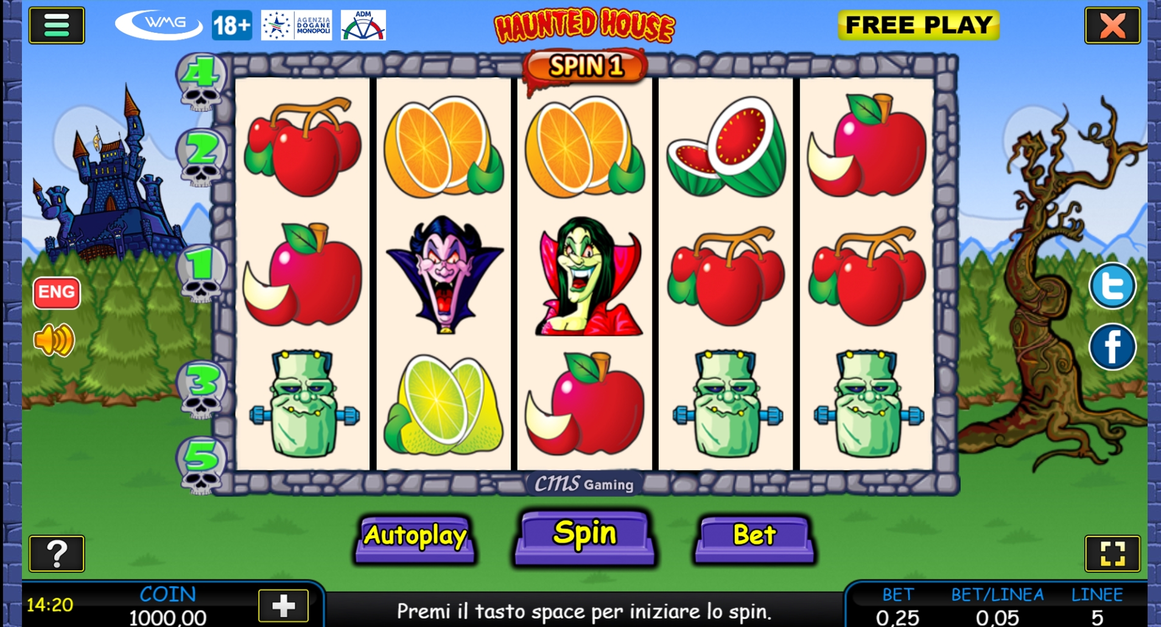 Reels in Haunted House Slot Game by Magnet Gaming