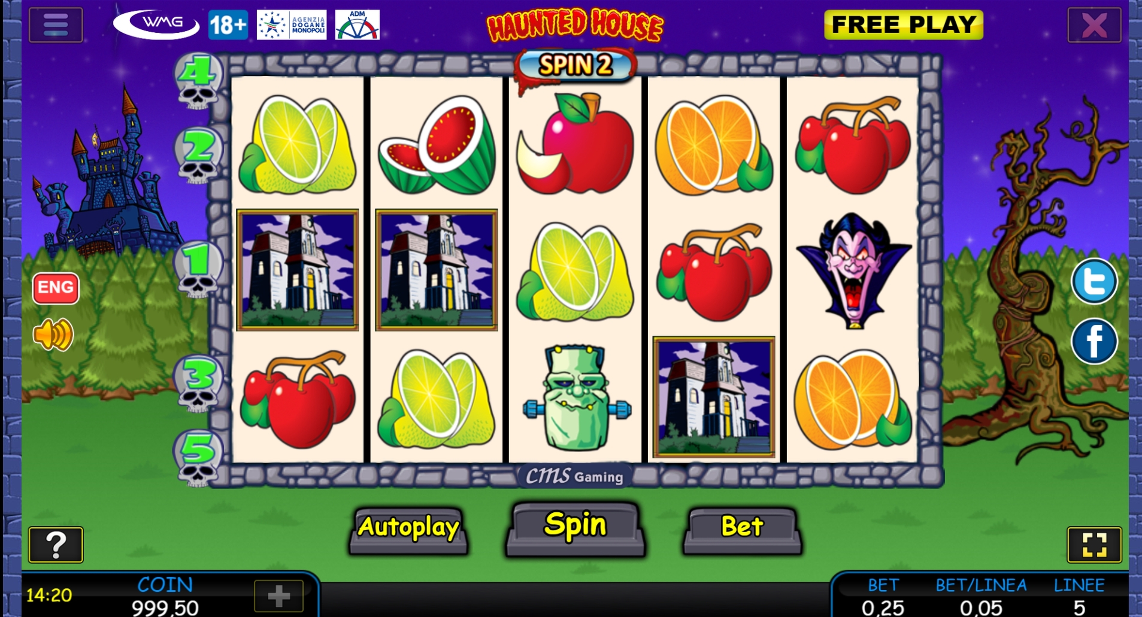 Win Money in Haunted House Free Slot Game by Magnet Gaming
