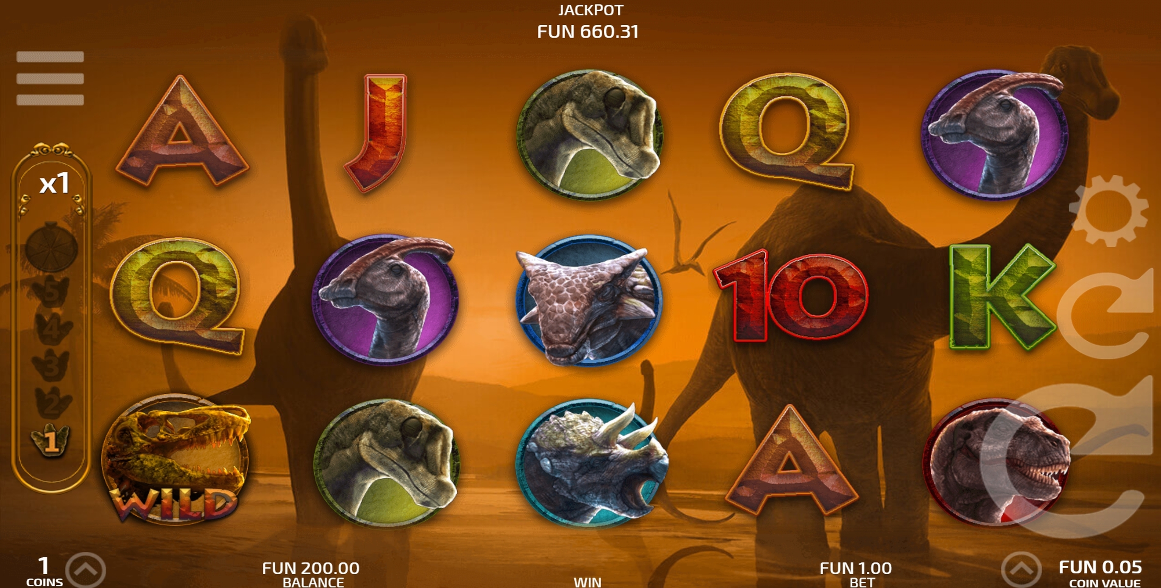 Reels in Cretaceous Park Slot Game by Concept Gaming