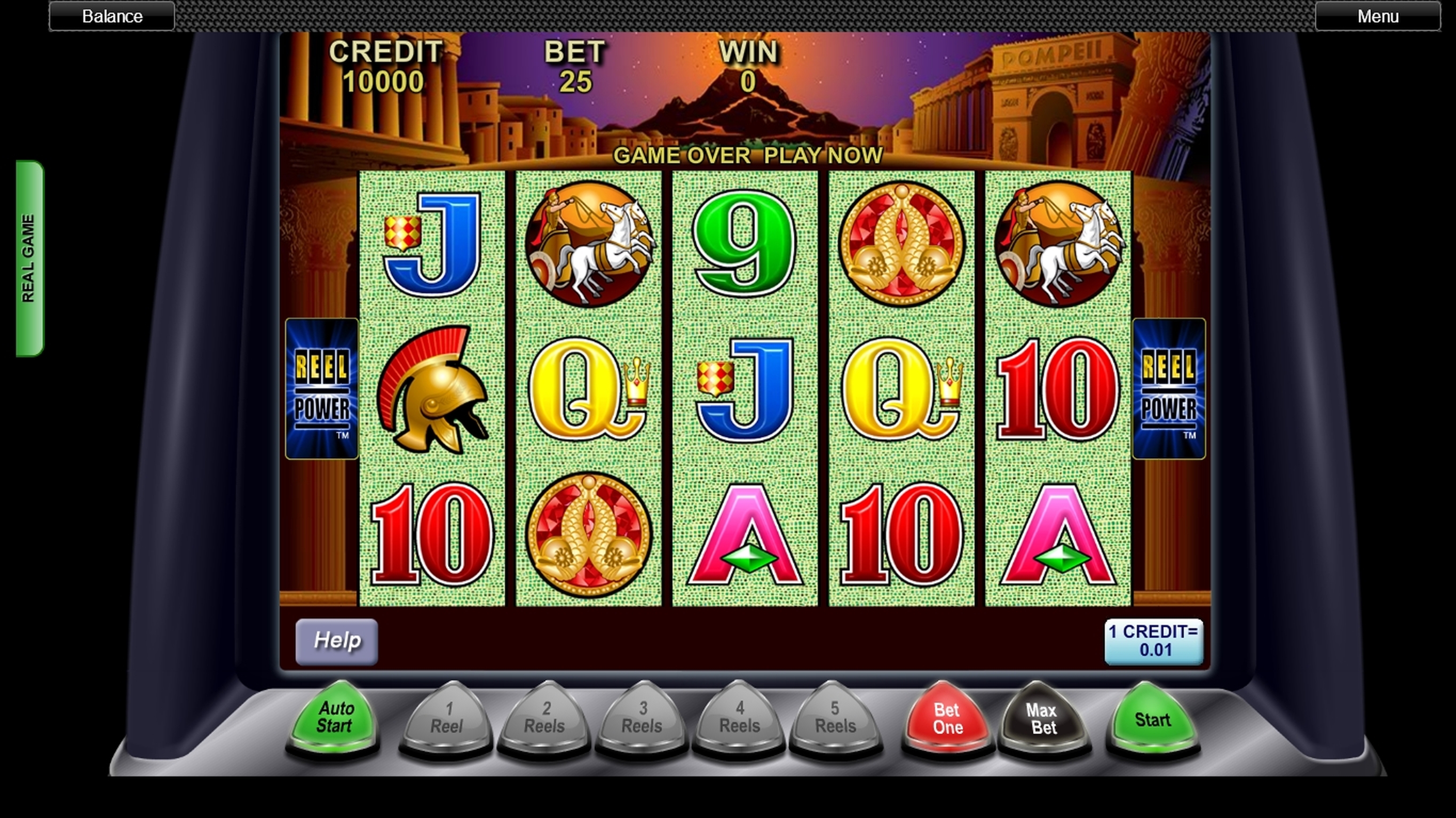 Reels in Pompeii Slot Game by Concept Gaming