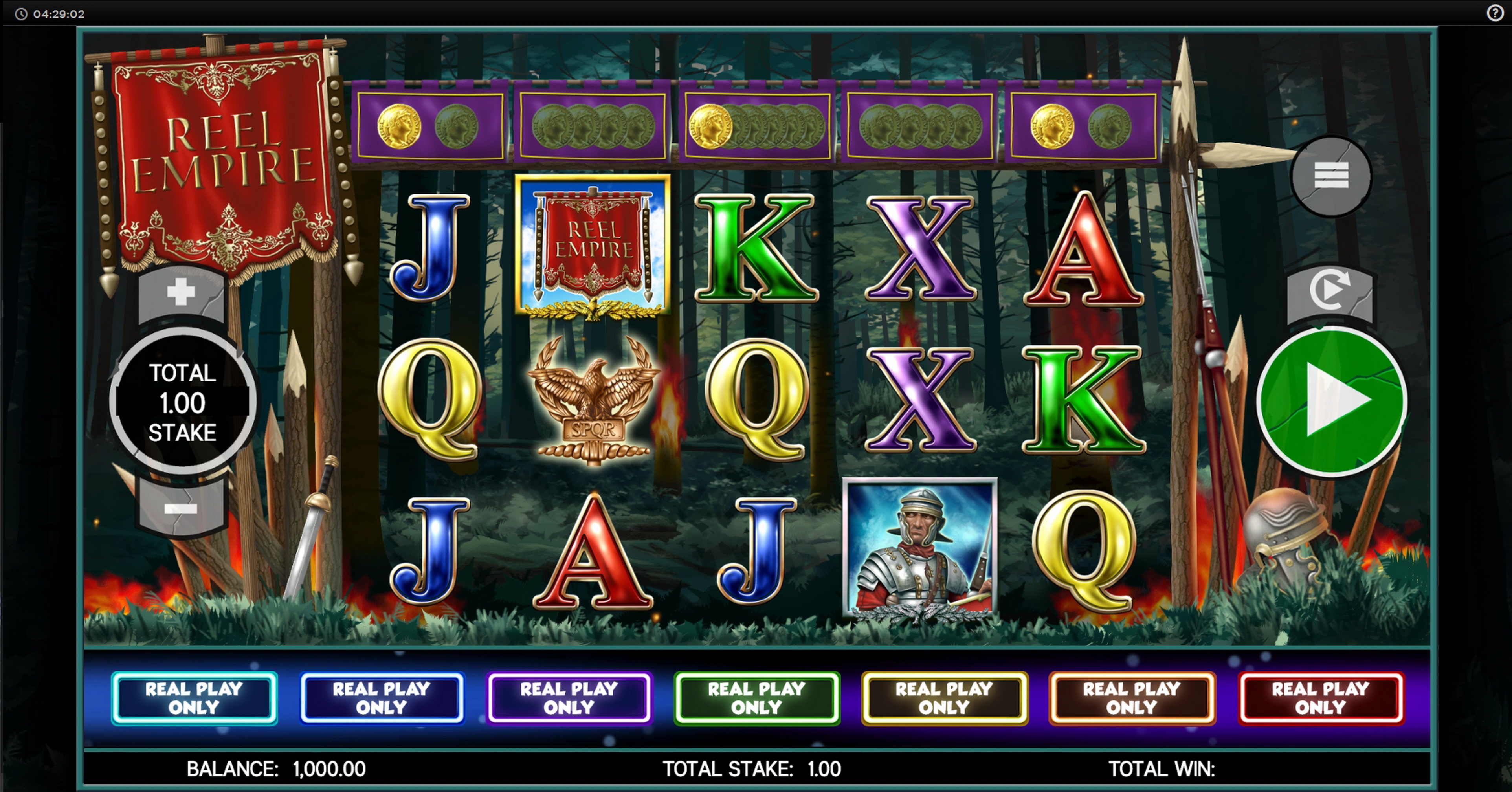 Reels in Reel Empire Slot Game by CORE Gaming