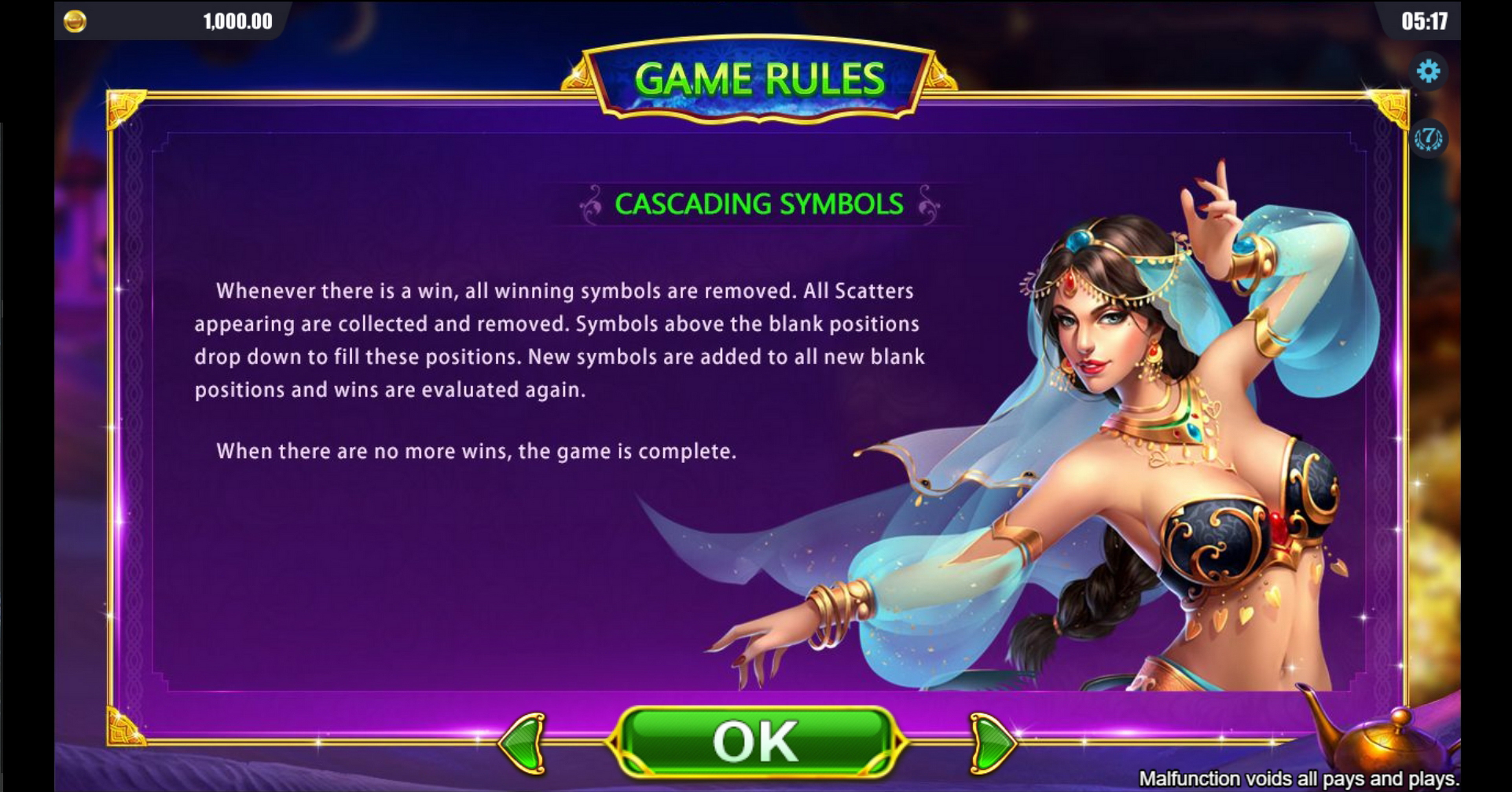 Info of Aladdins Wish Slot Game by Dreamtech Gaming