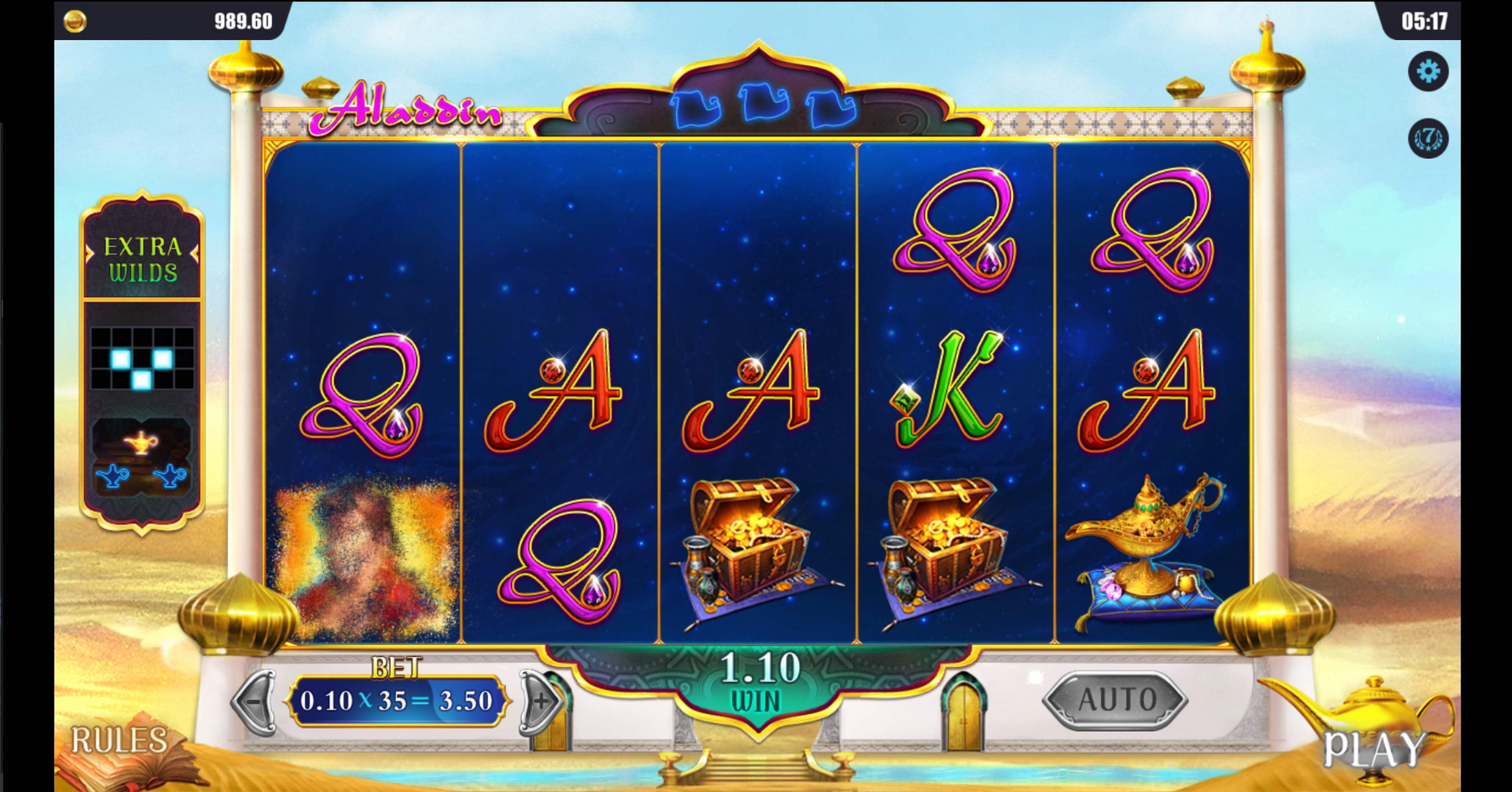 Win Money in Aladdins Wish Free Slot Game by Dreamtech Gaming