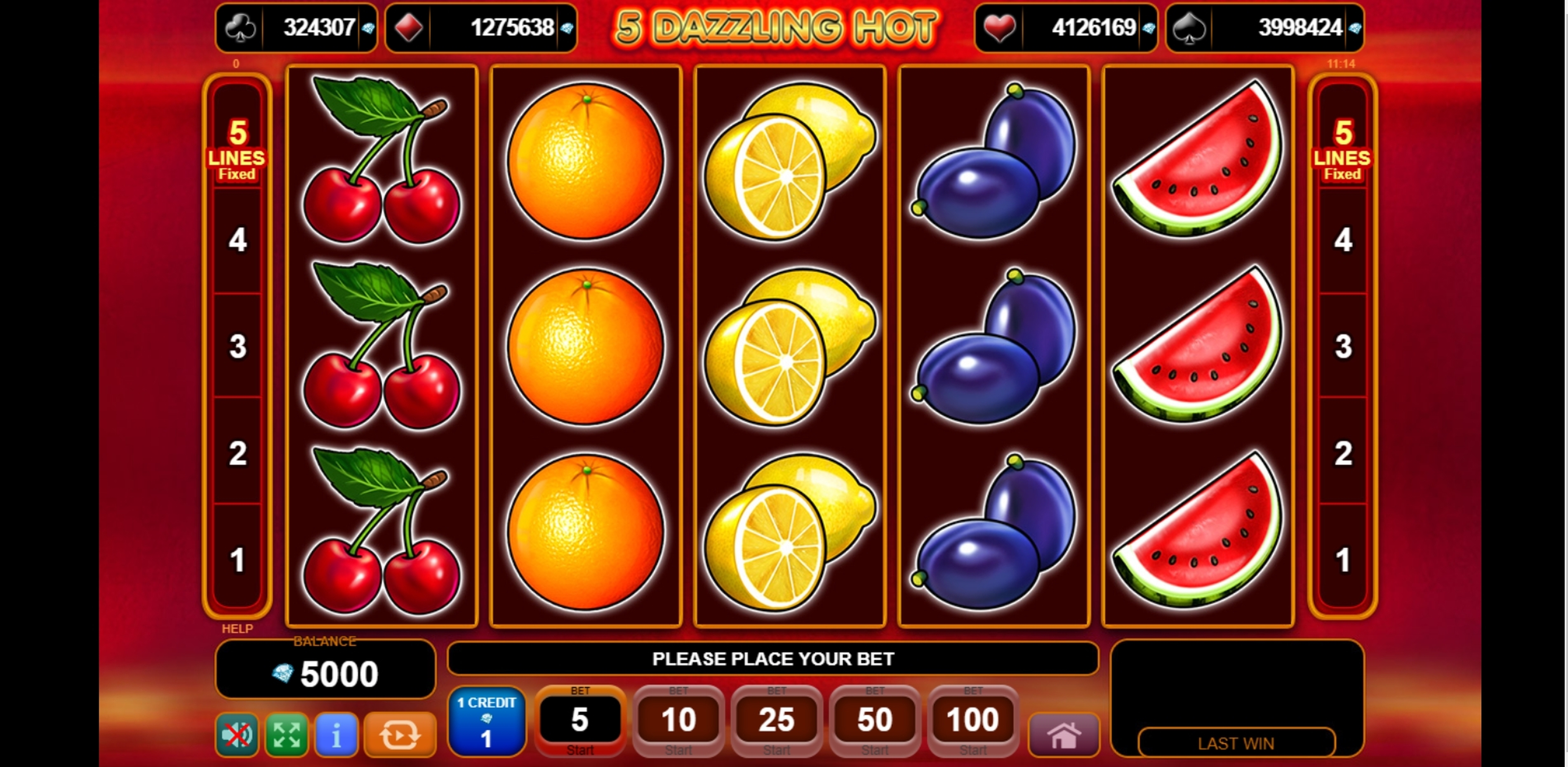 Reels in 5 Dazzling Hot Slot Game by EGT