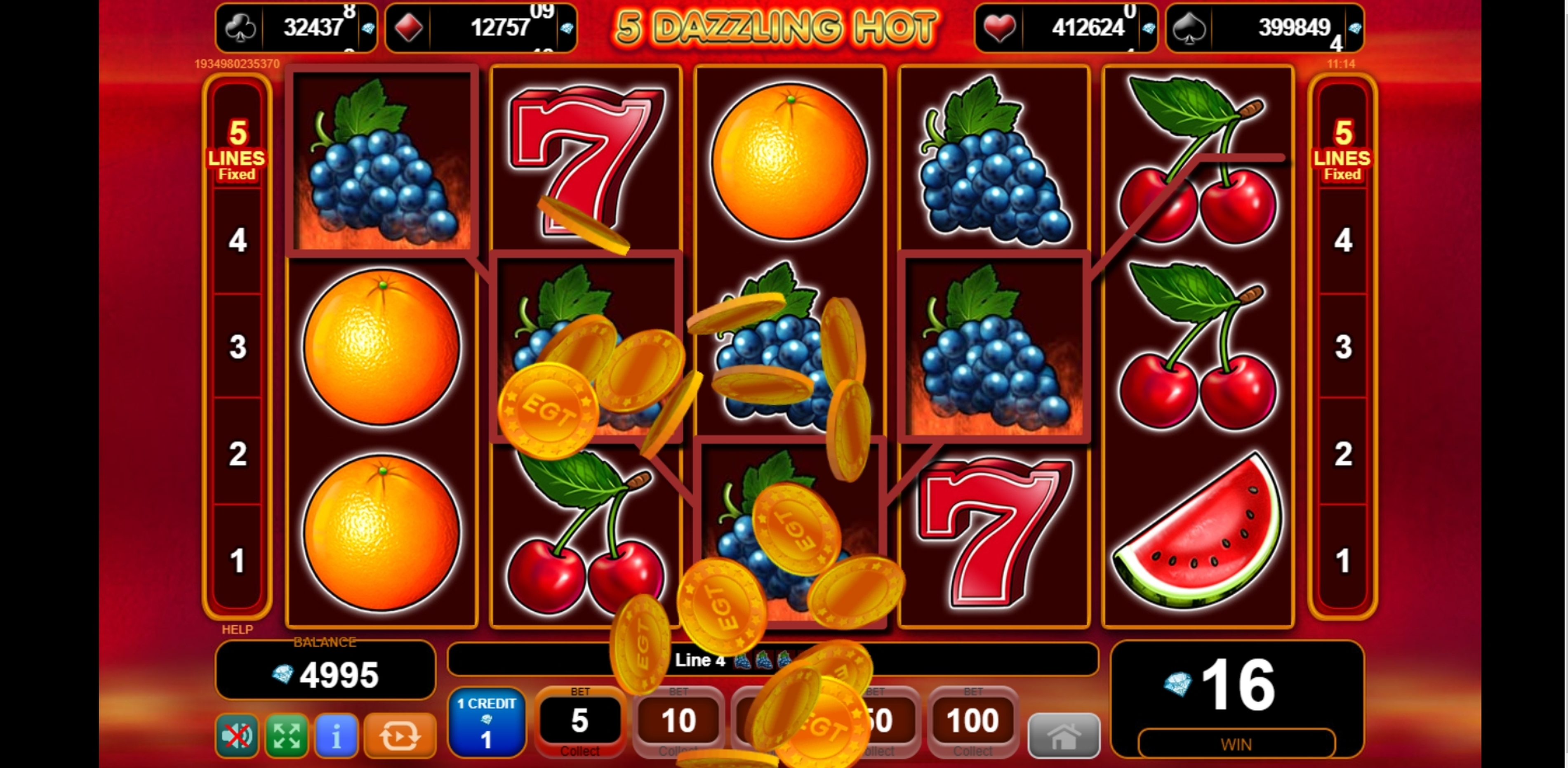 Win Money in 5 Dazzling Hot Free Slot Game by EGT