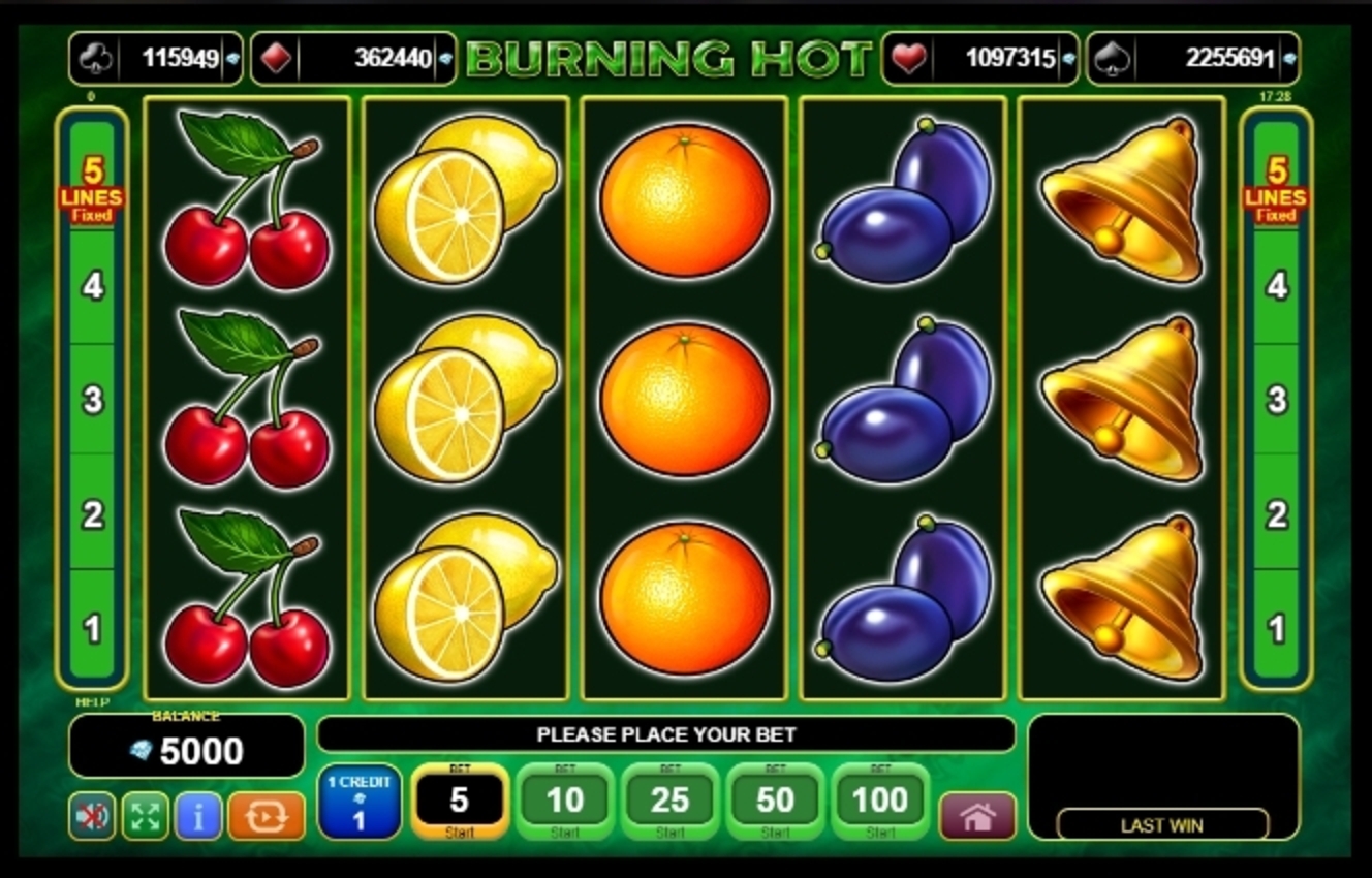 Reels in Burning Hot Slot Game by EGT