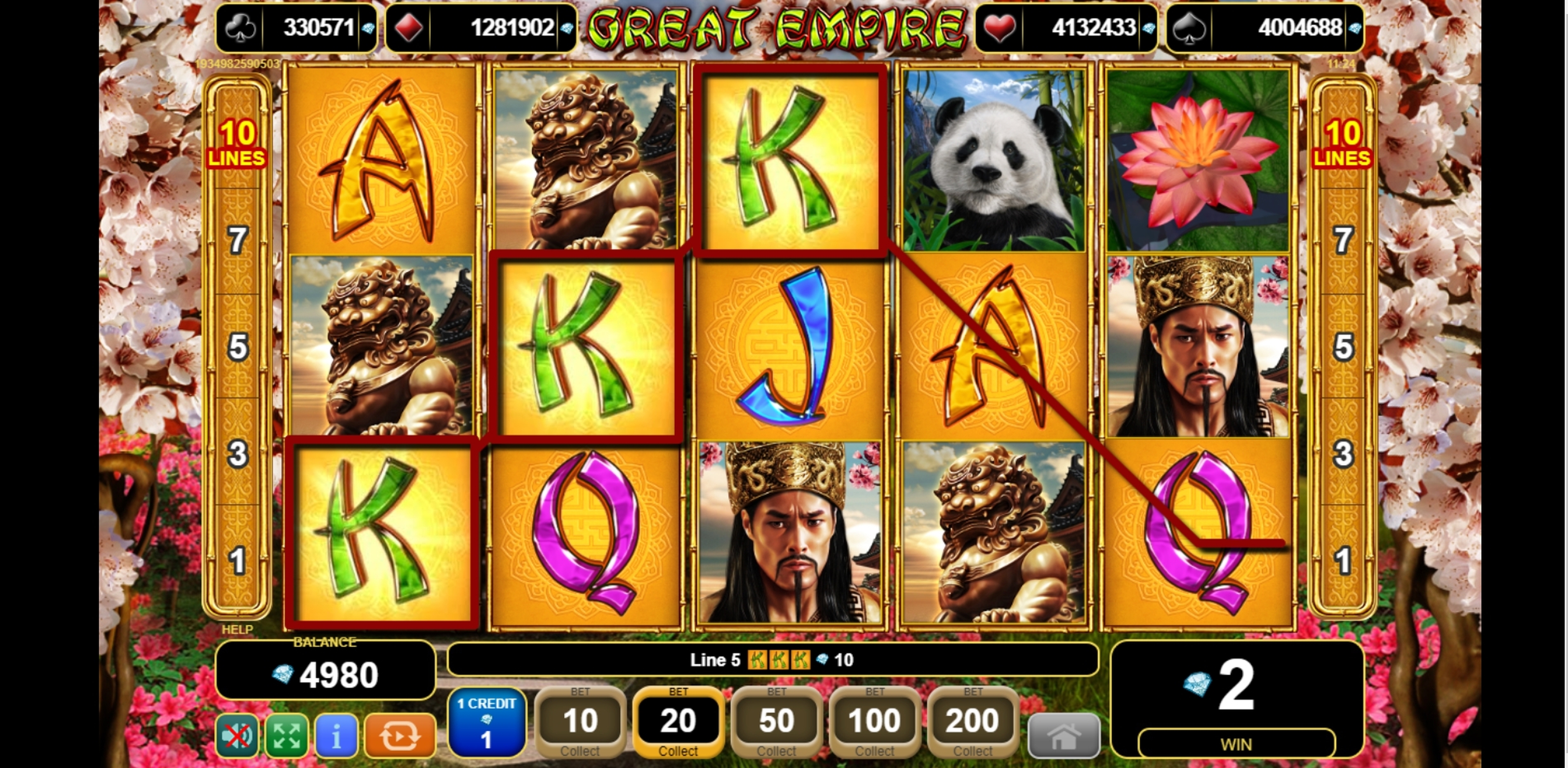 Win Money in Great Empire Free Slot Game by EGT