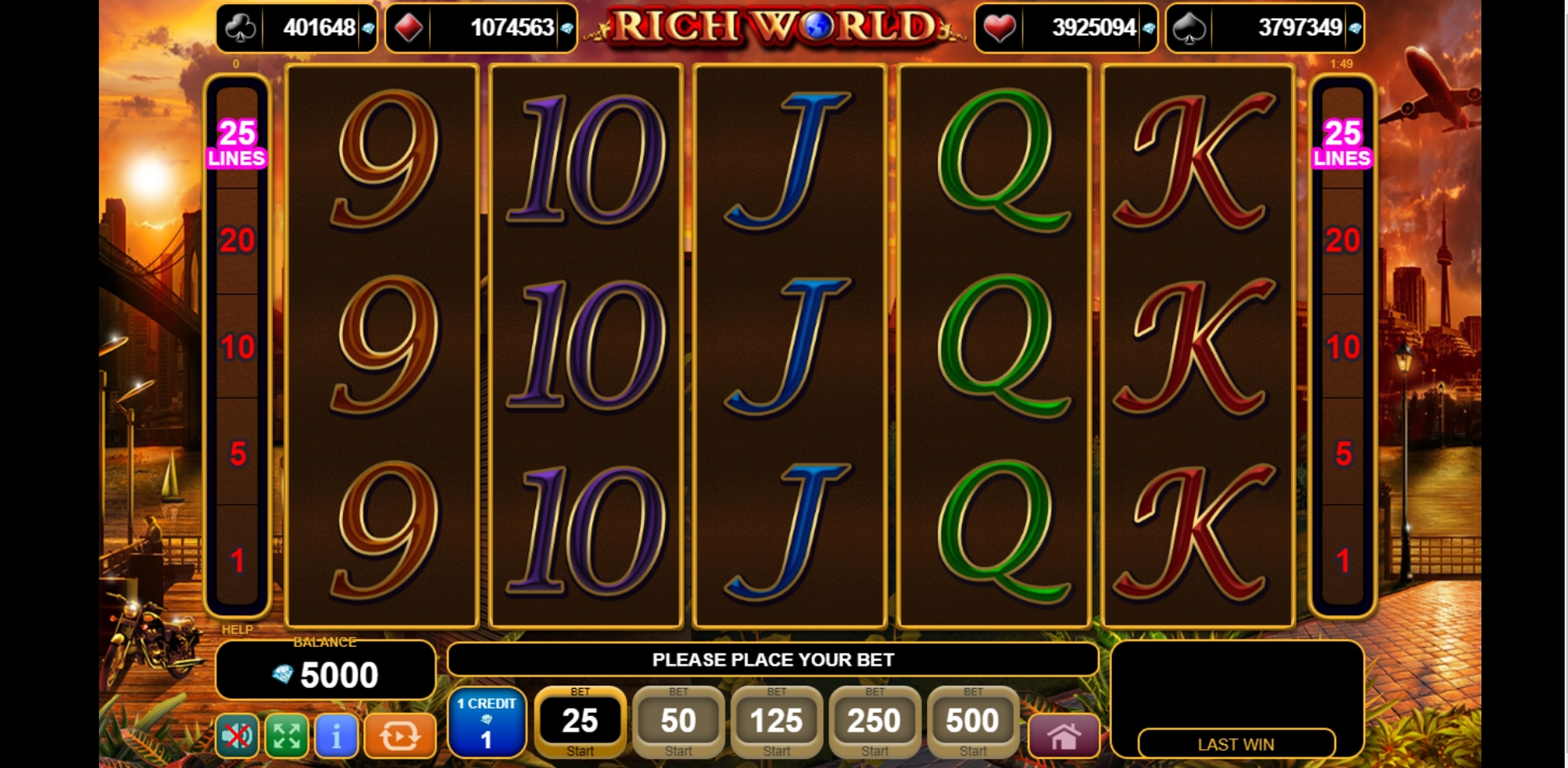 Reels in Rich World Slot Game by EGT