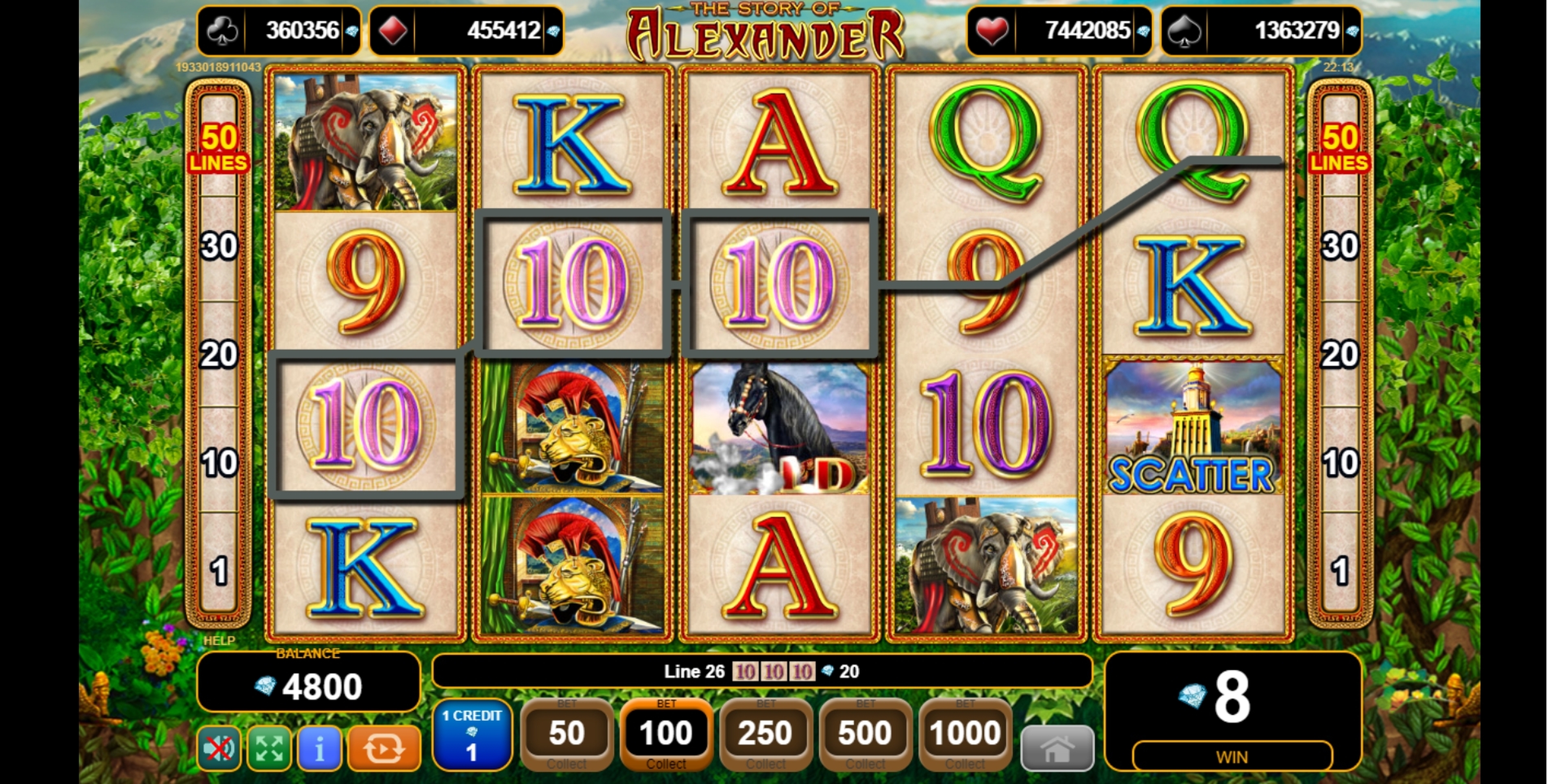 Win Money in The Story of Alexander Free Slot Game by EGT