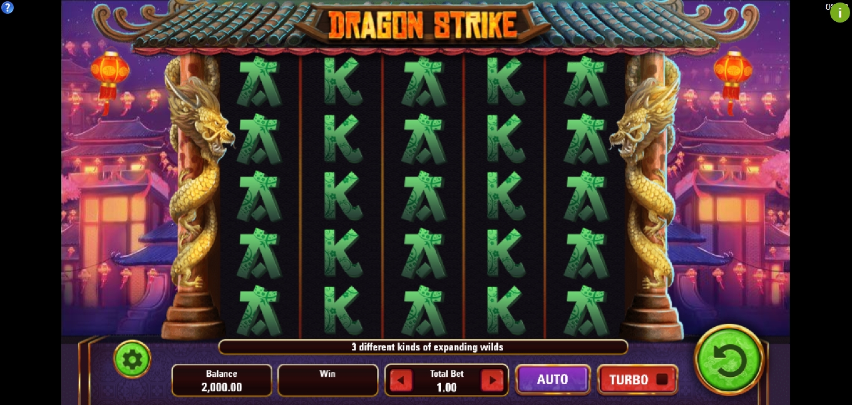Reels in Dragon Strike Slot Game by Electric Elephant