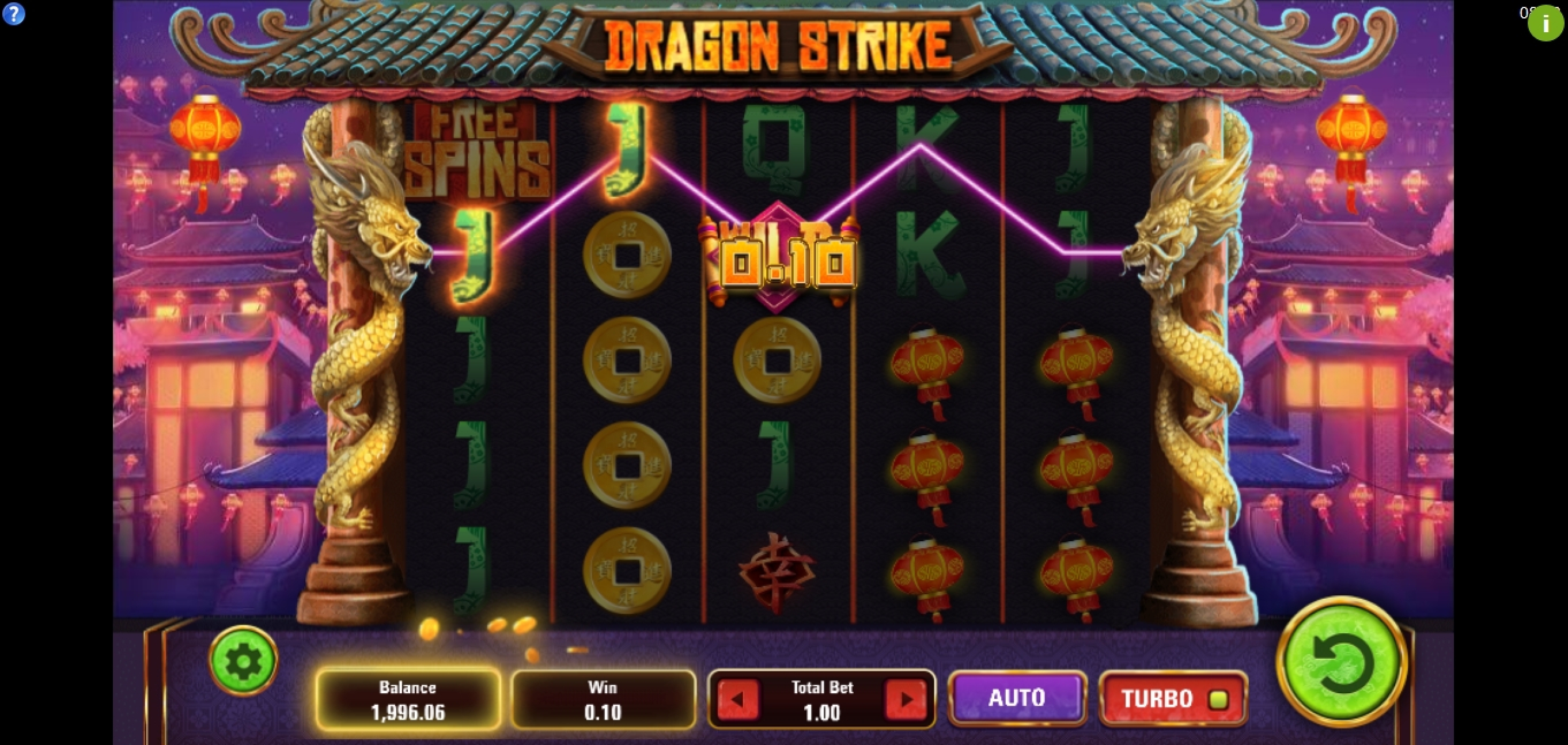 Win Money in Dragon Strike Free Slot Game by Electric Elephant