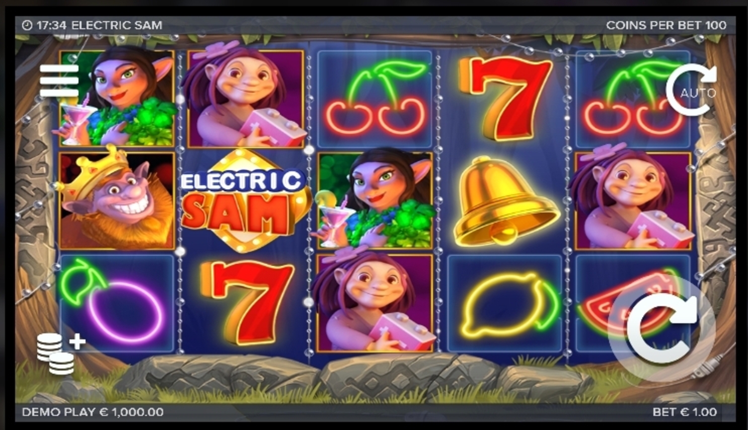 Reels in Electric SAM Slot Game by ELK Studios