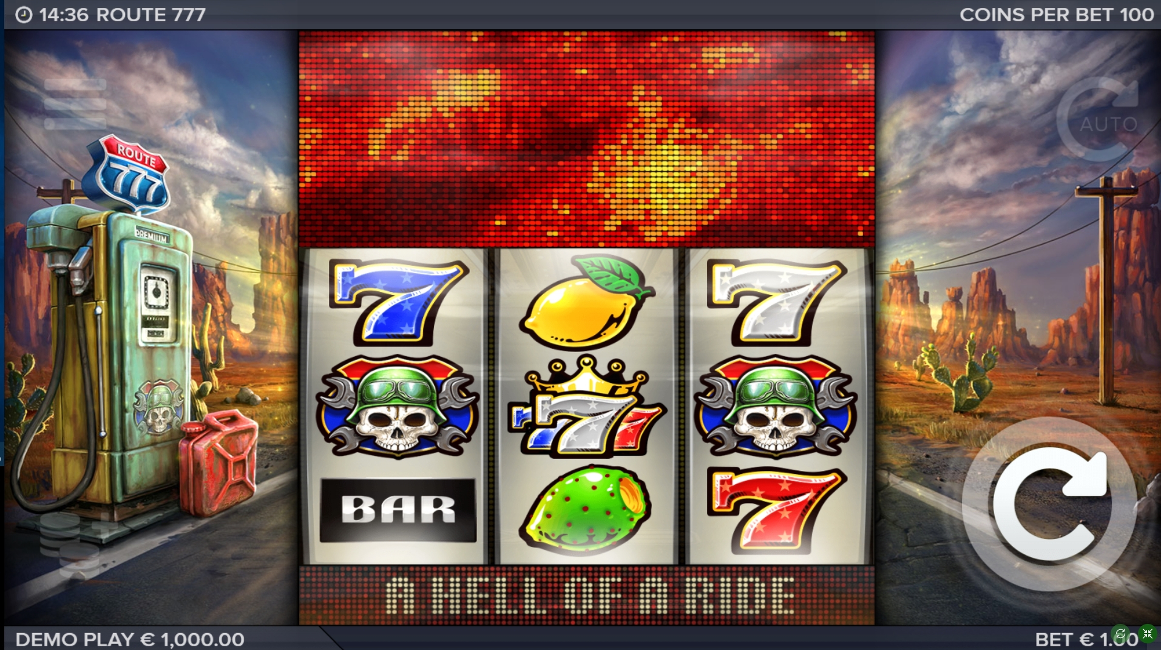 Reels in Route 777 Slot Game by ELK Studios