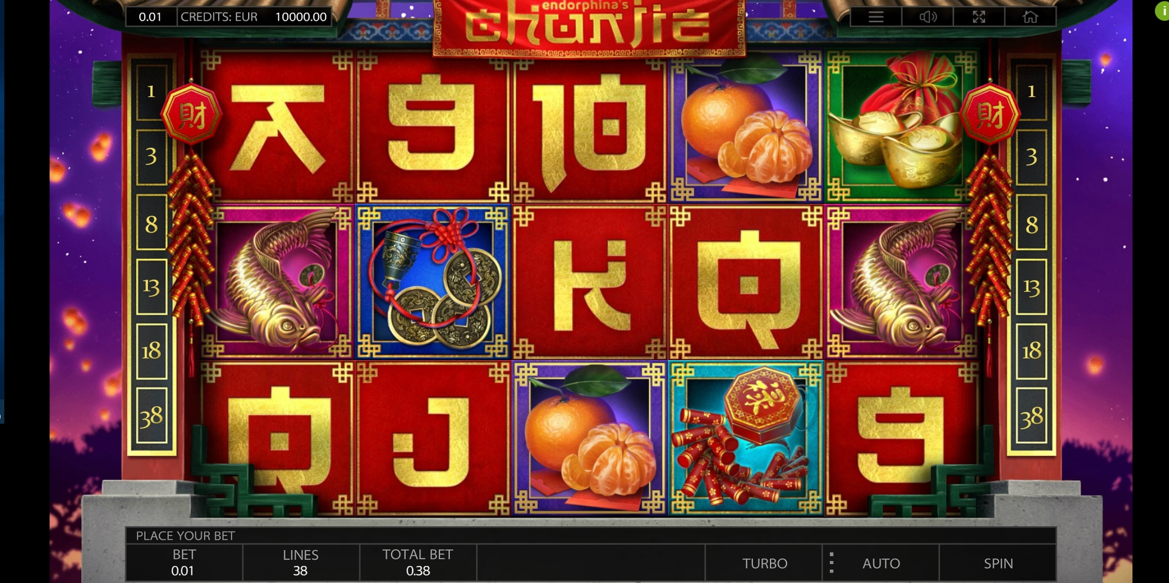 Reels in Chunjie Slot Game by Endorphina