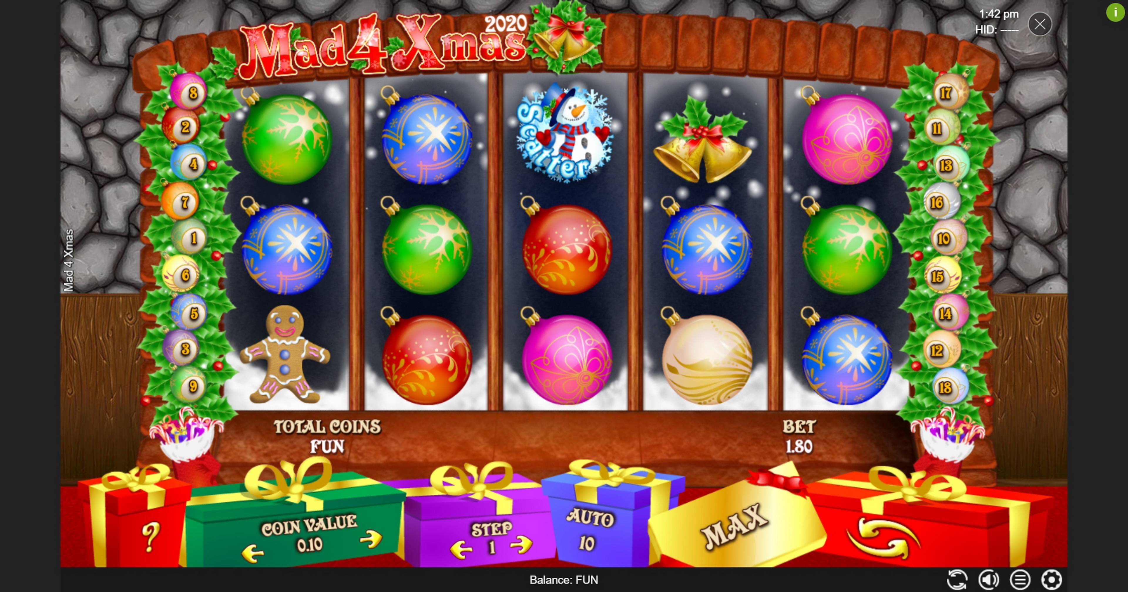 Reels in Mad 4 Xmas Slot Game by Espresso Games