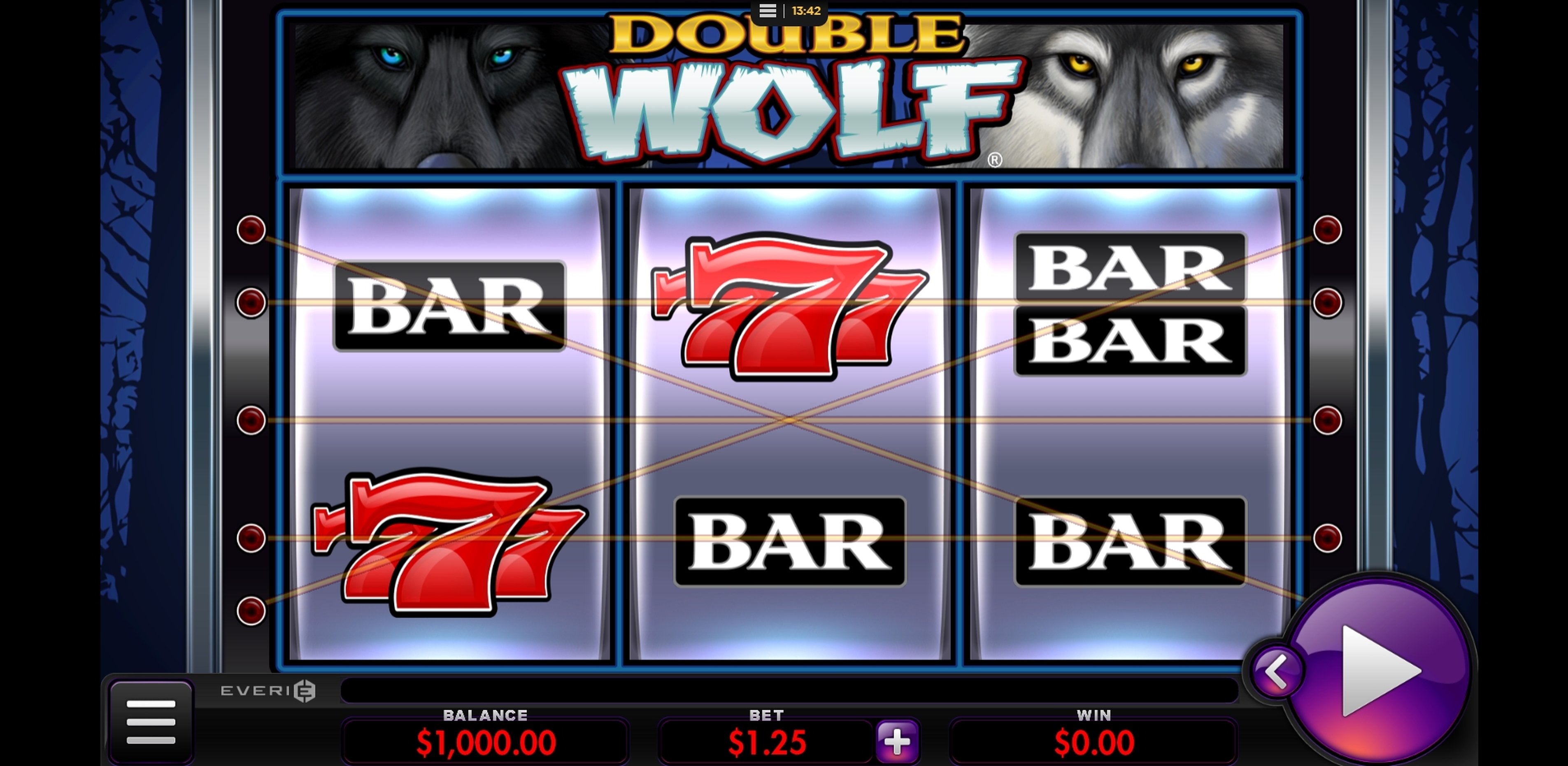 Reels in Double Wolf Slot Game by Everi