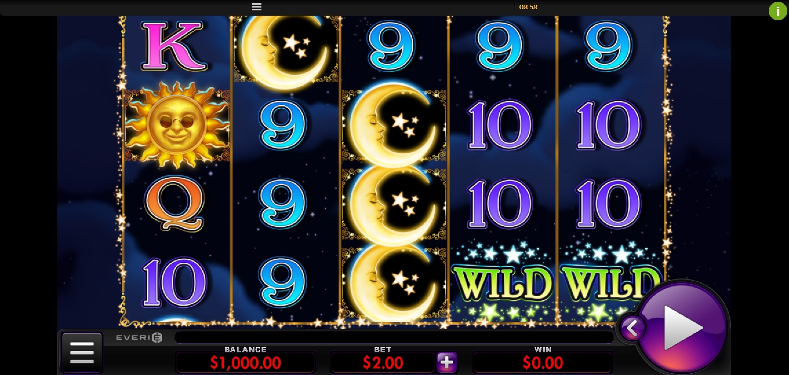 Reels in Star Magic Slot Game by Everi