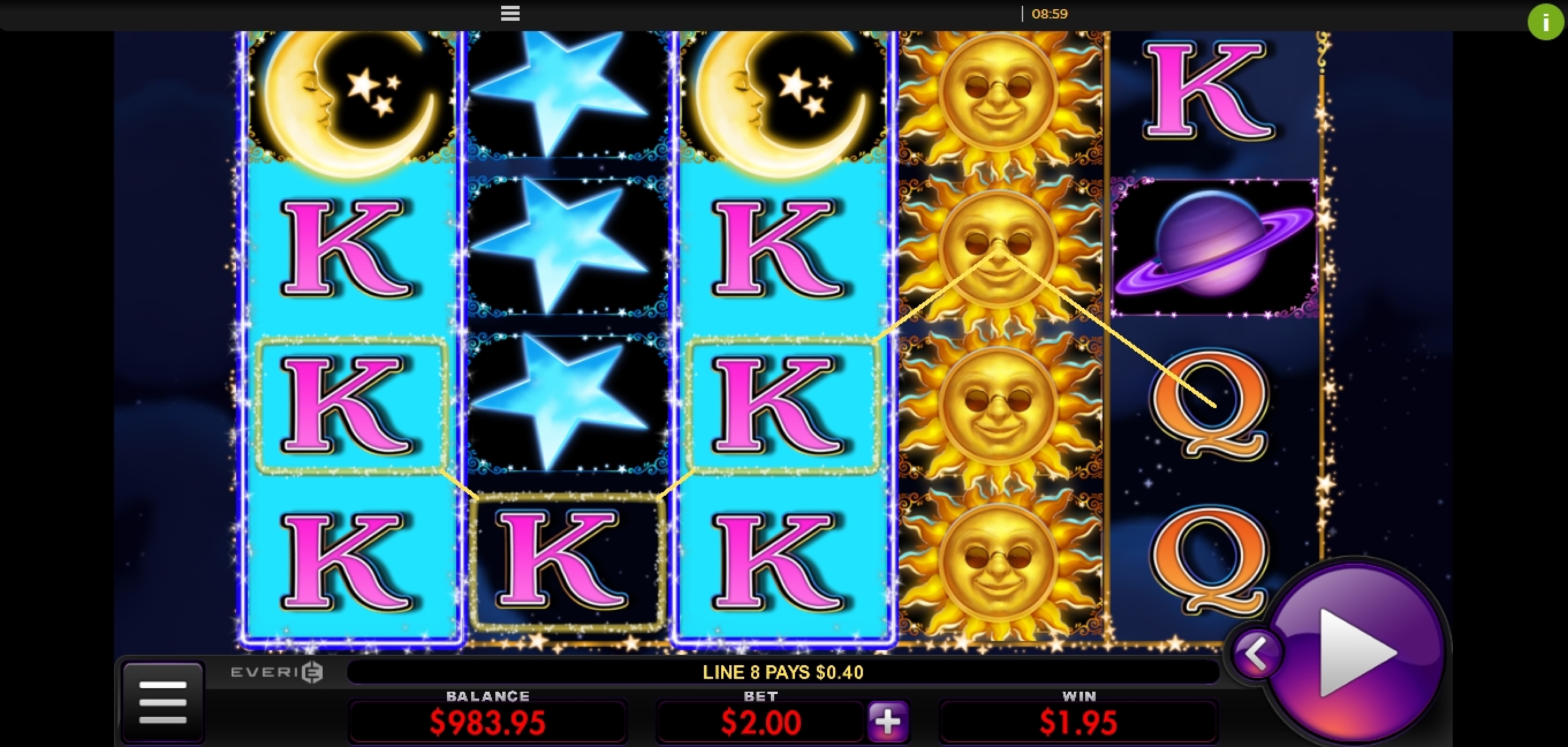 Win Money in Star Magic Free Slot Game by Everi