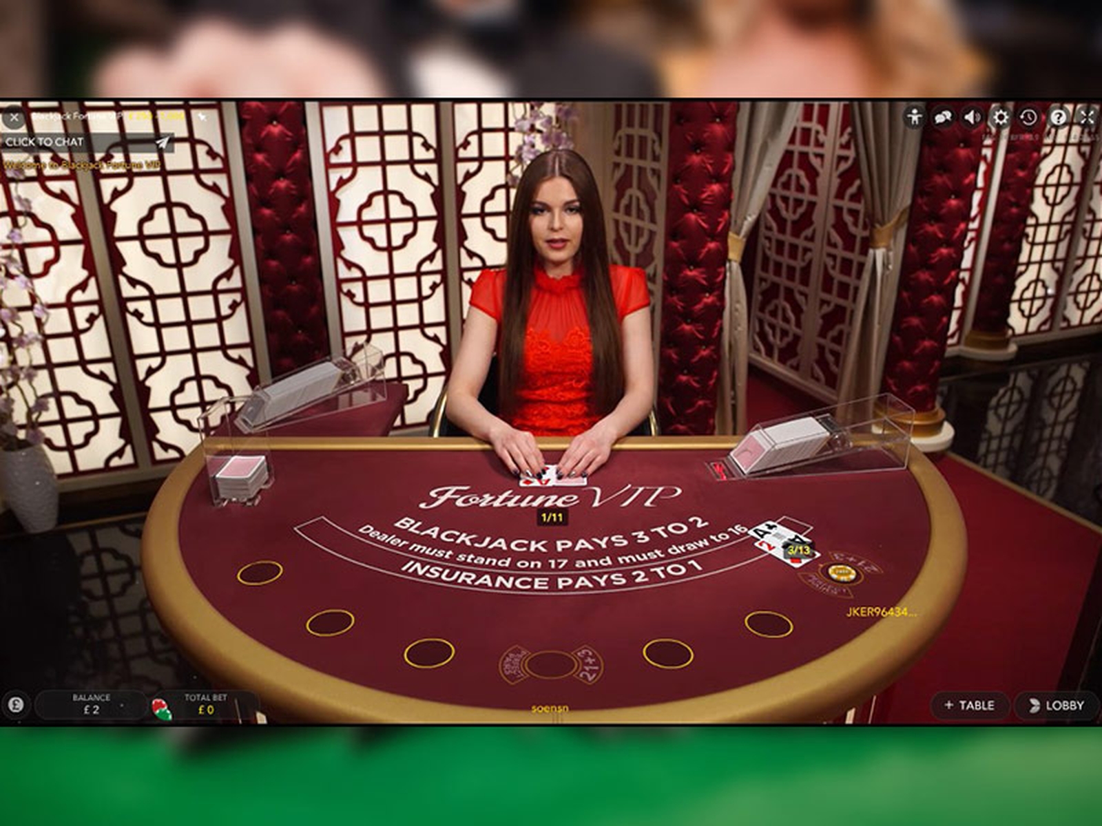 Blackjack Classic 2 (Evolution Gaming) demo