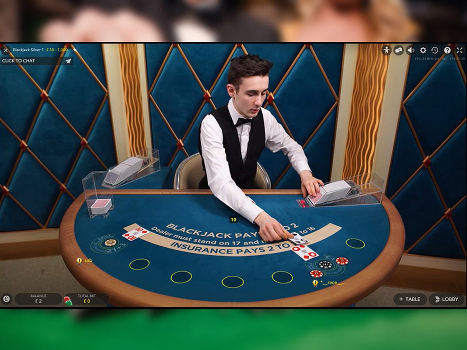 Blackjack Silver (Evolution Gaming) demo
