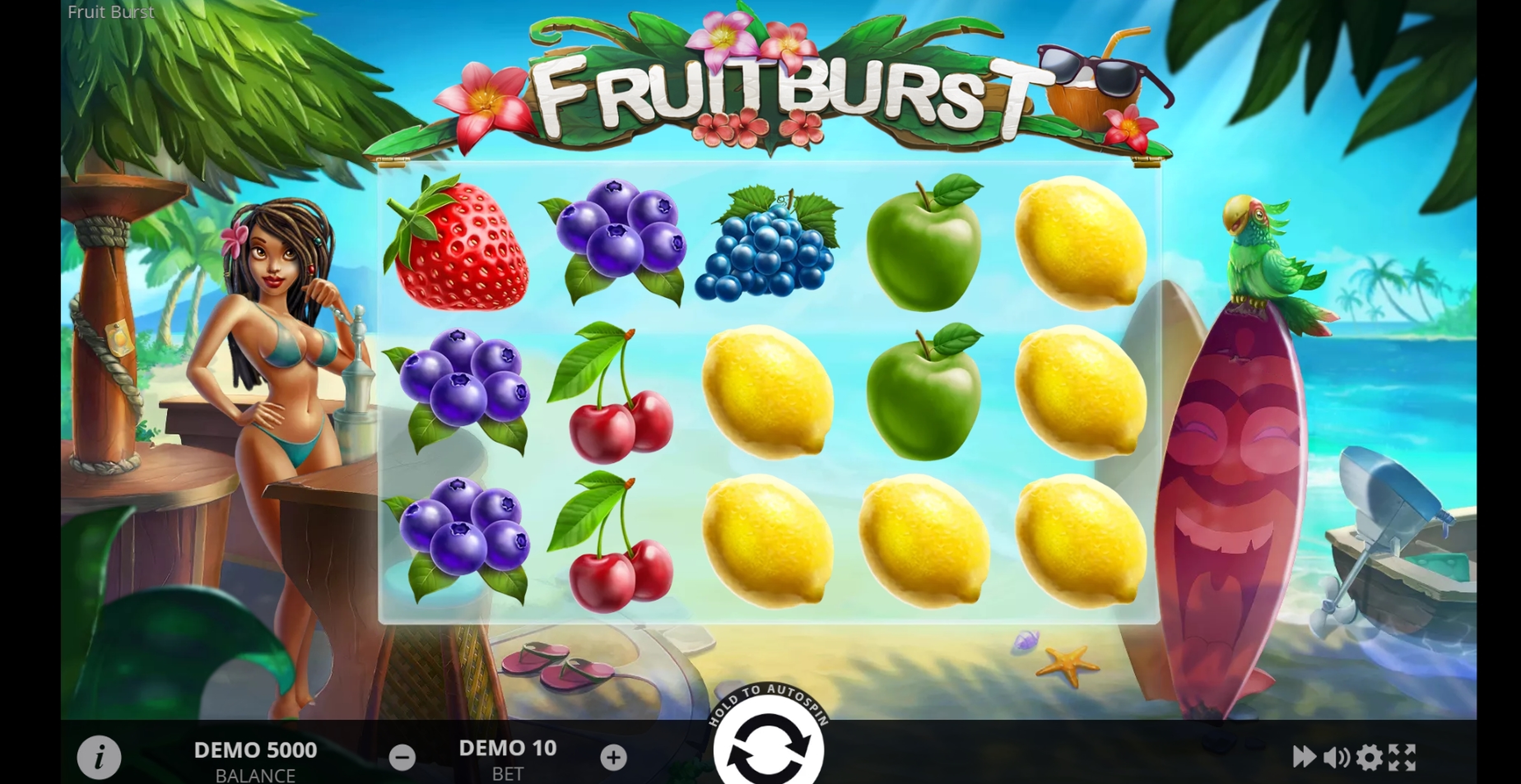 Reels in Fruitburst Slot Game by Evoplay Entertainment