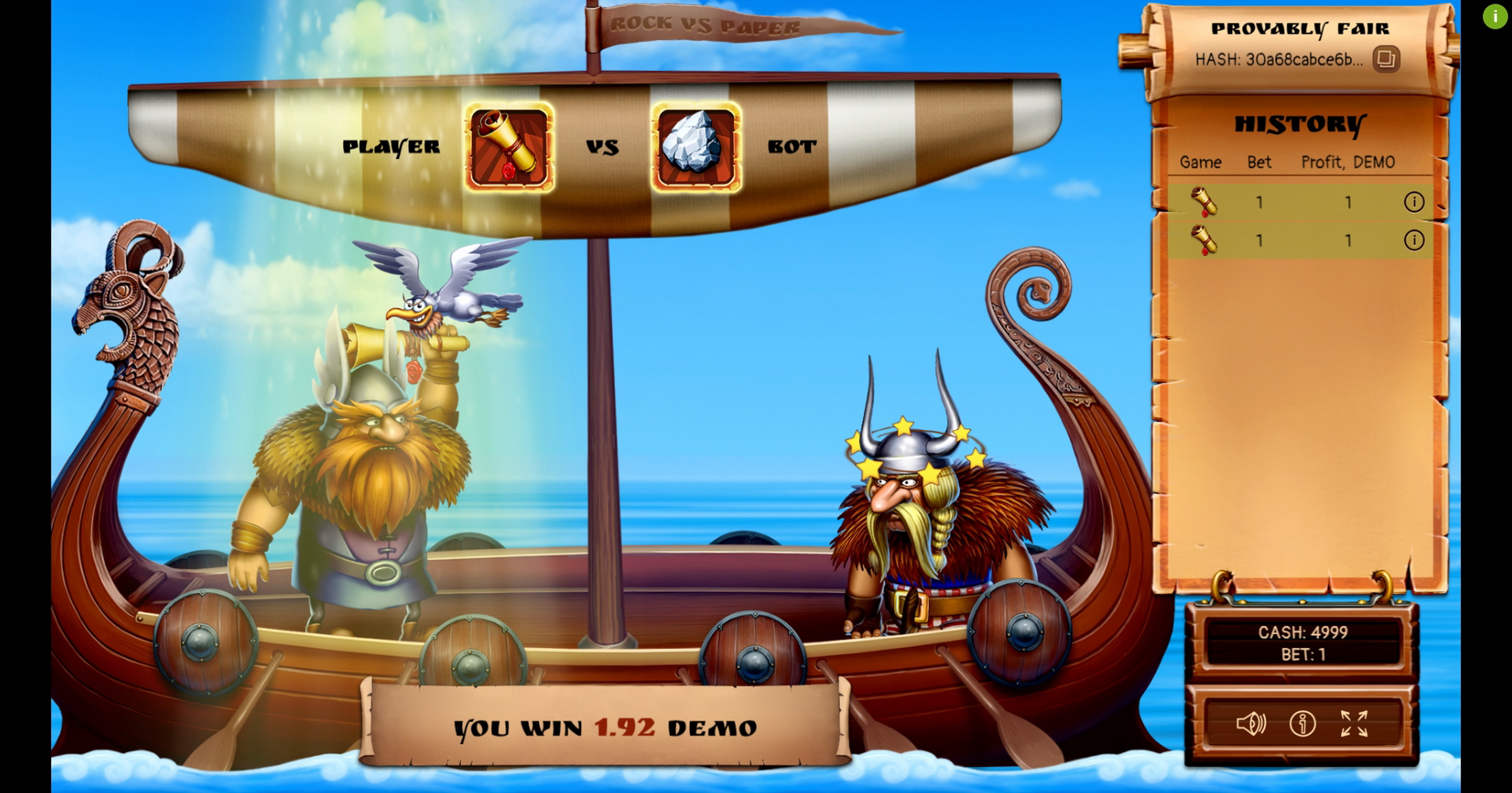Win Money in Rock vs Paper: Viking’s mode Free Slot Game by Evoplay Entertainment