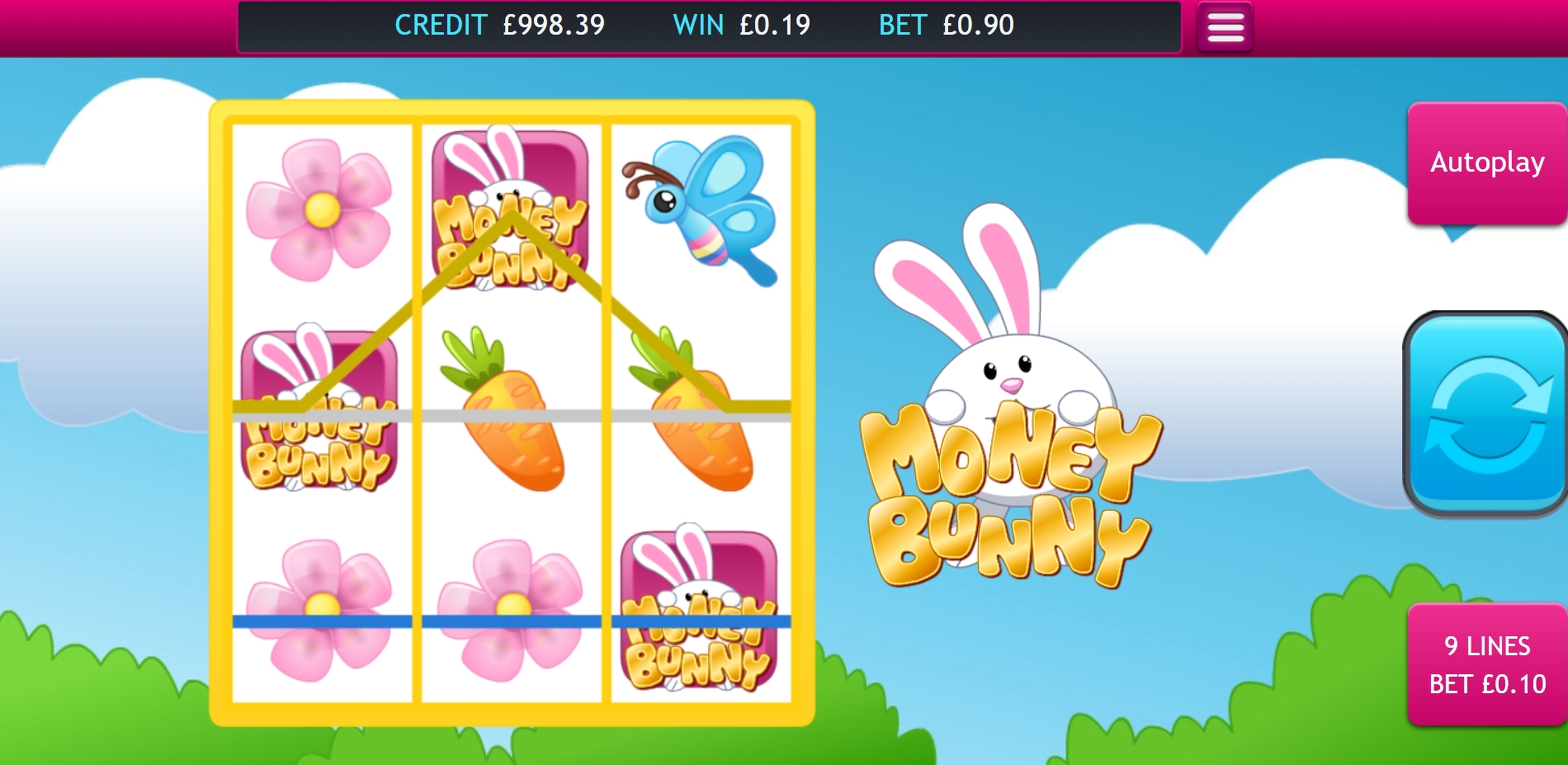 Win Money in Money Bunny Free Slot Game by EYECON