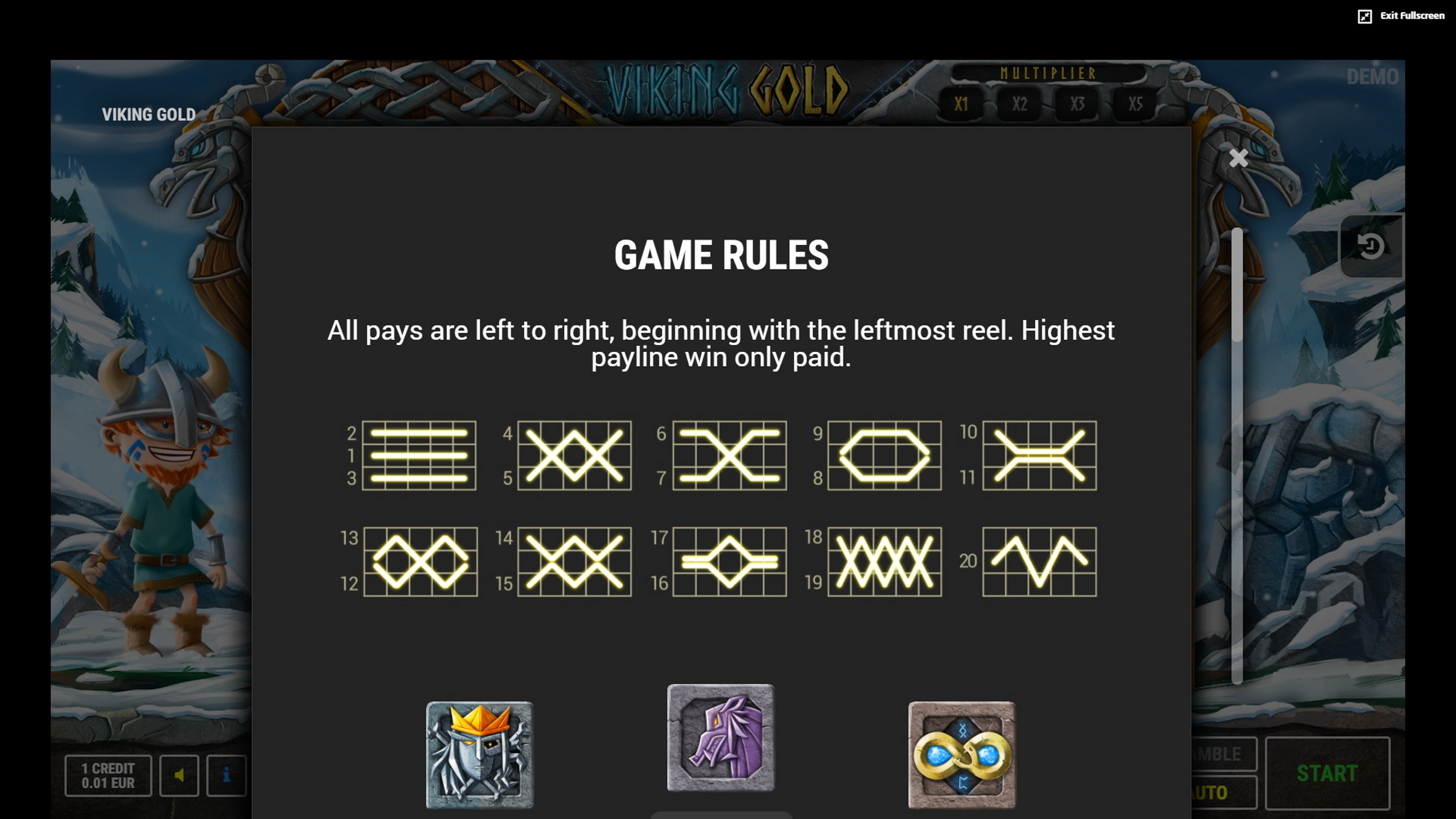 Info of Viking Gold Slot Game by Fazi Gaming
