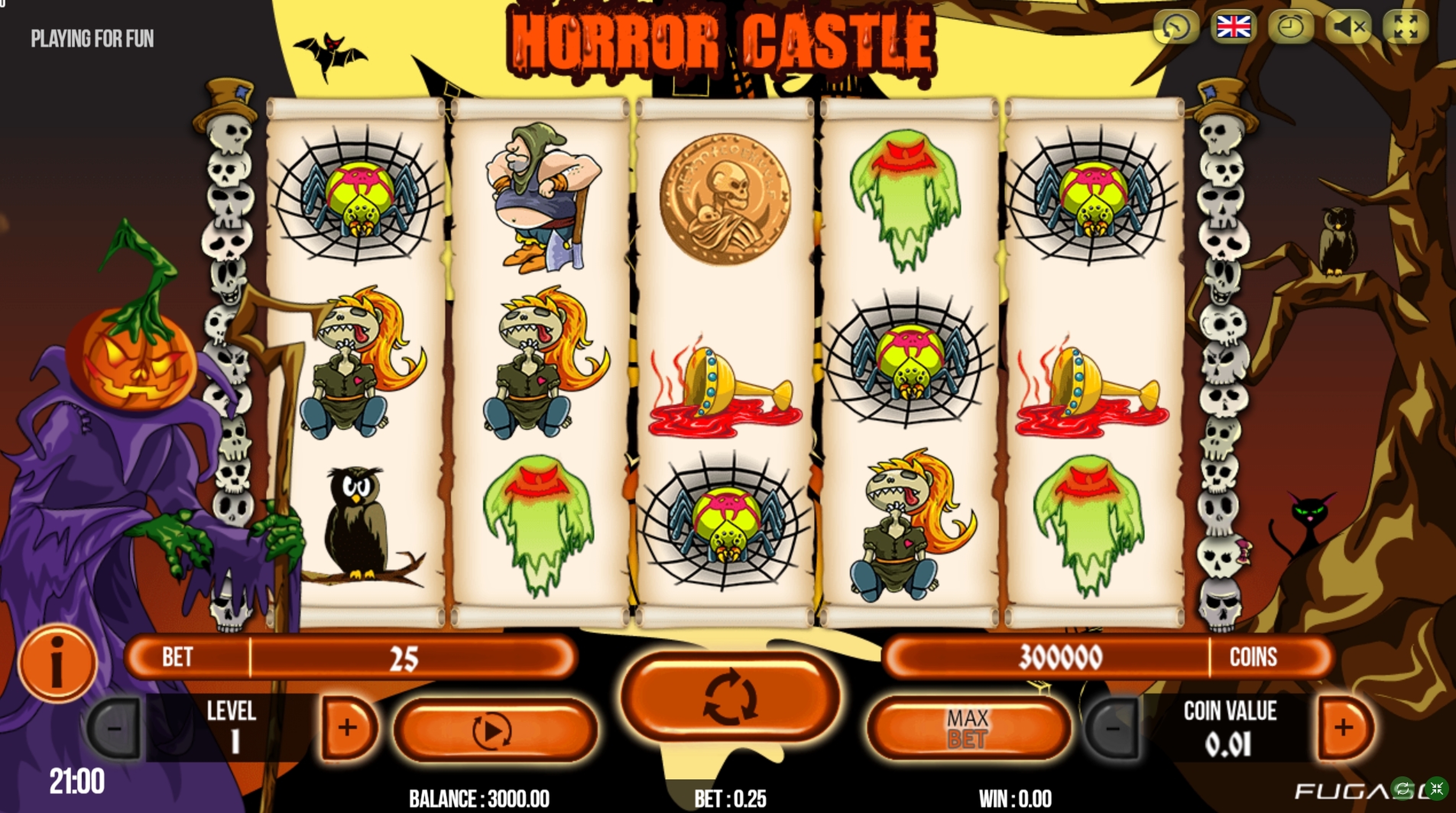 Info of Horror Castle Slot Game by Fugaso