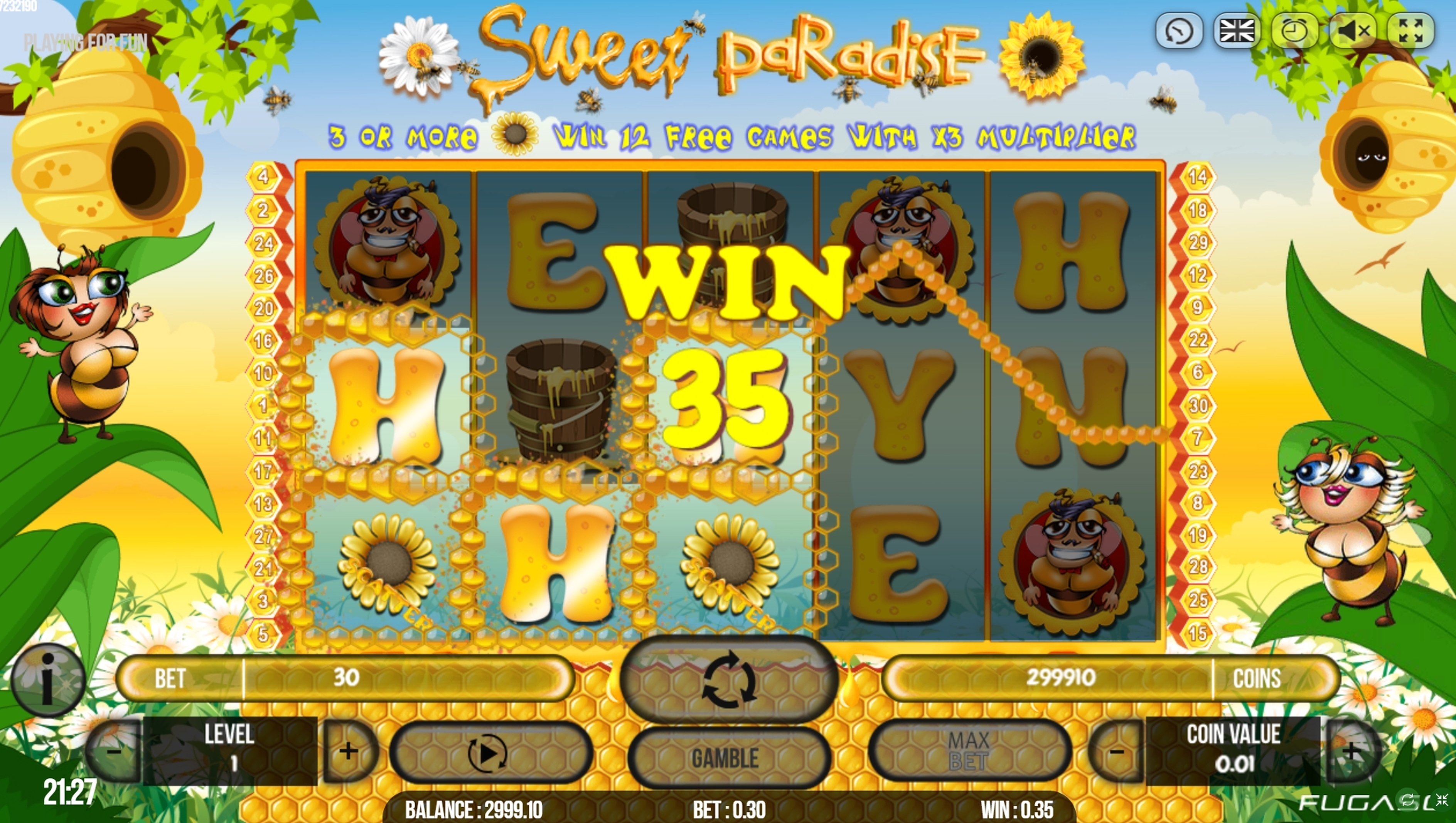 Win Money in Sweet Paradise Free Slot Game by Fugaso
