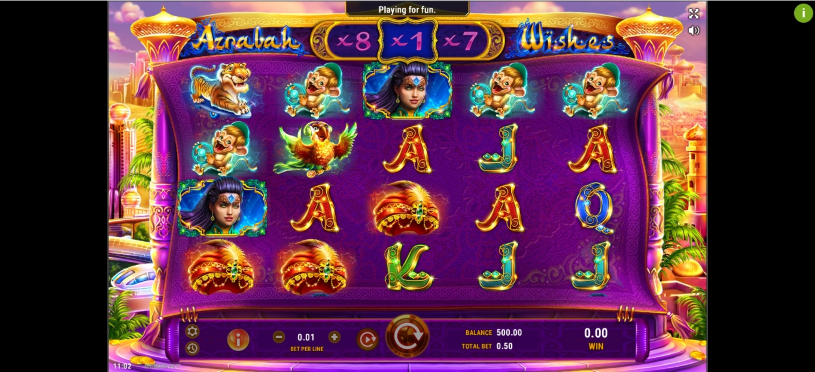 Reels in Azrabah Wishes Slot Game by GameArt