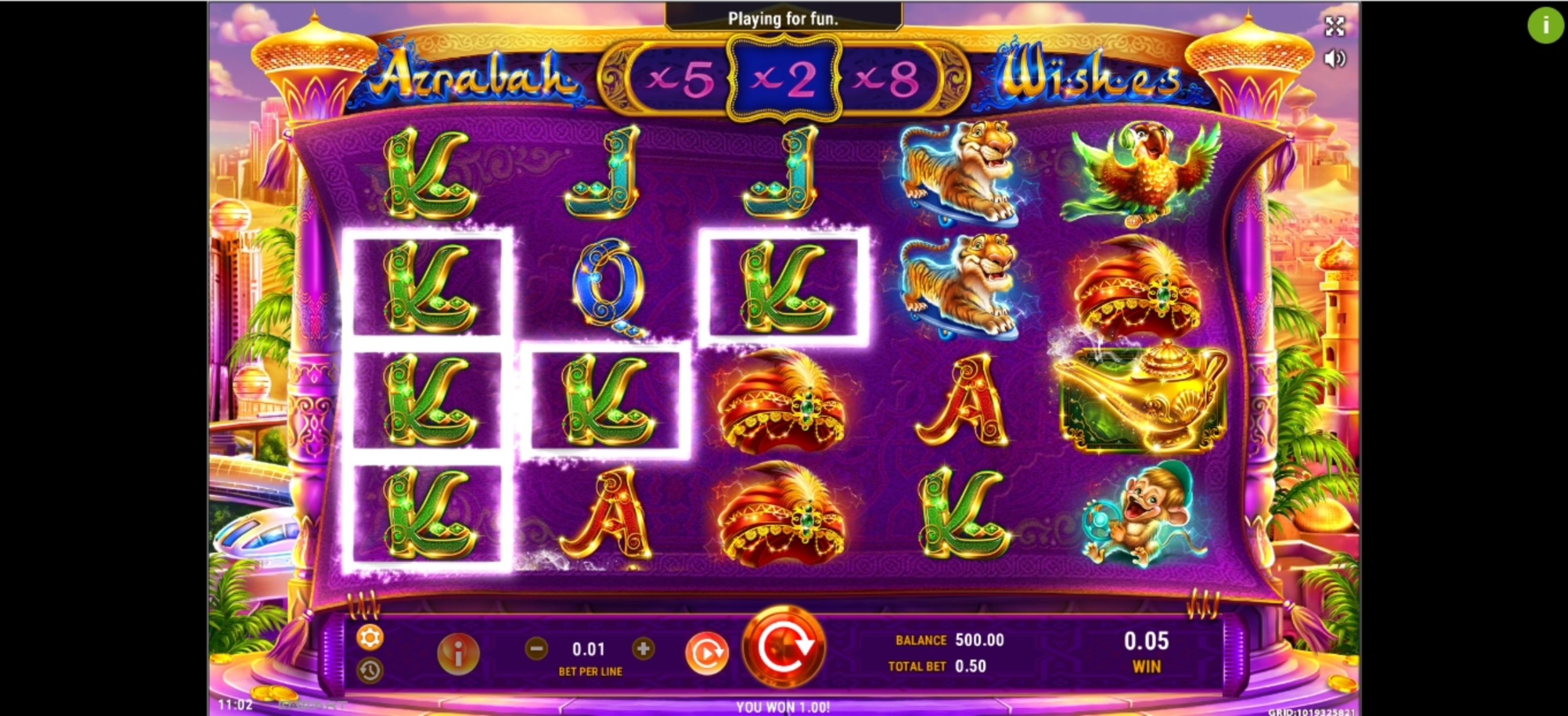 Win Money in Azrabah Wishes Free Slot Game by GameArt