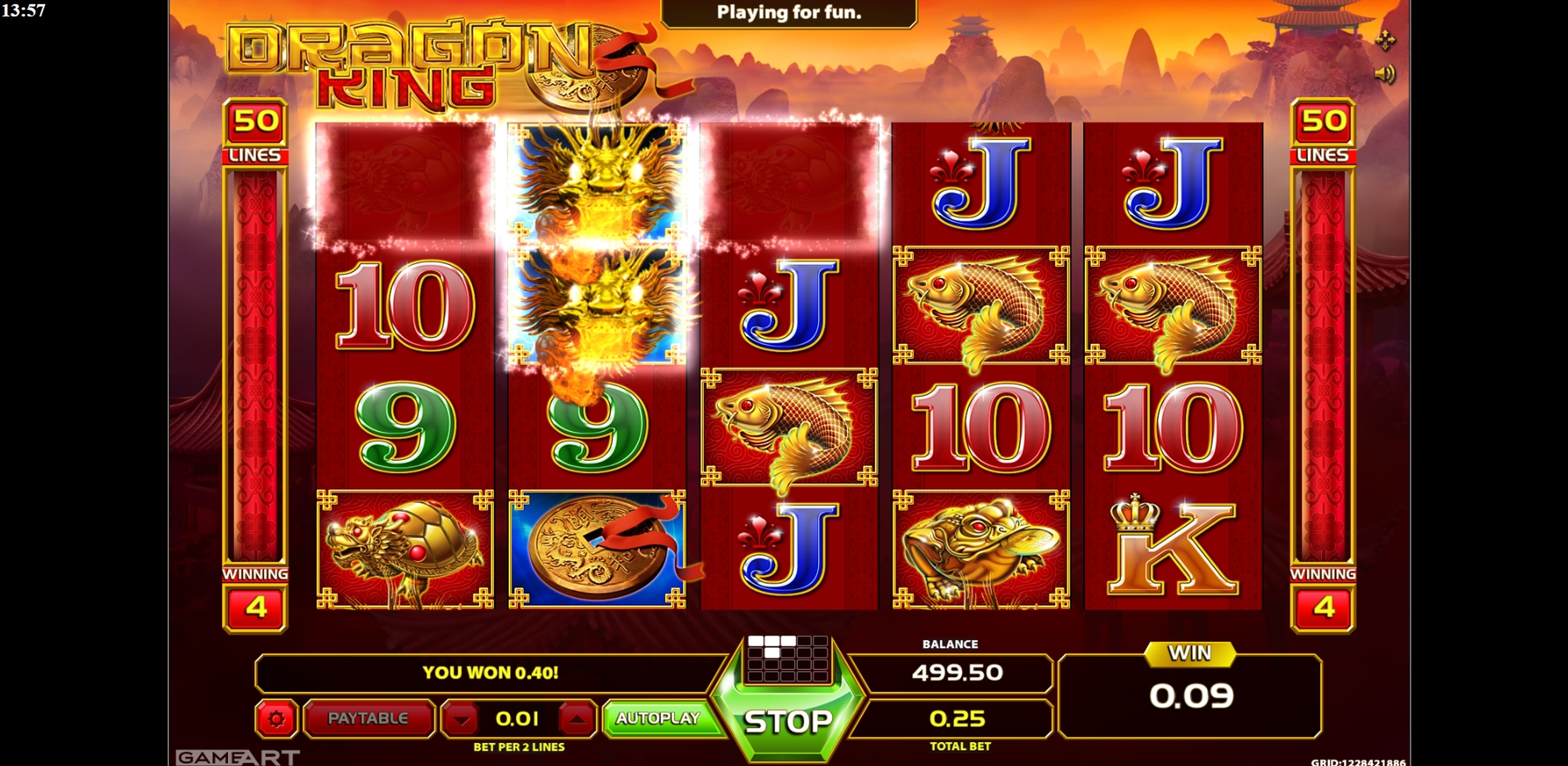 Win Money in Dragon King Free Slot Game by GameArt