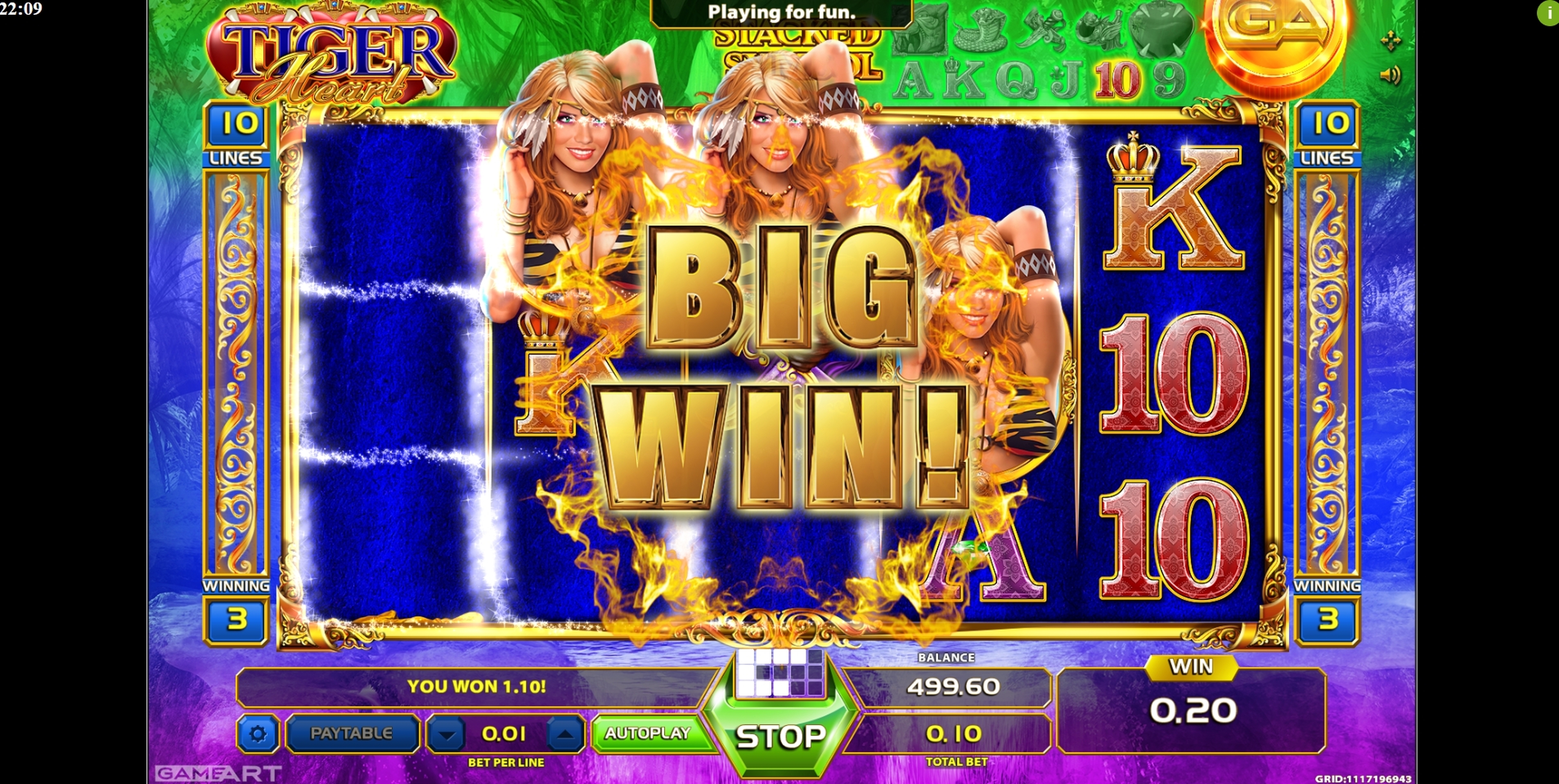 Win Money in Tiger Heart Free Slot Game by GameArt