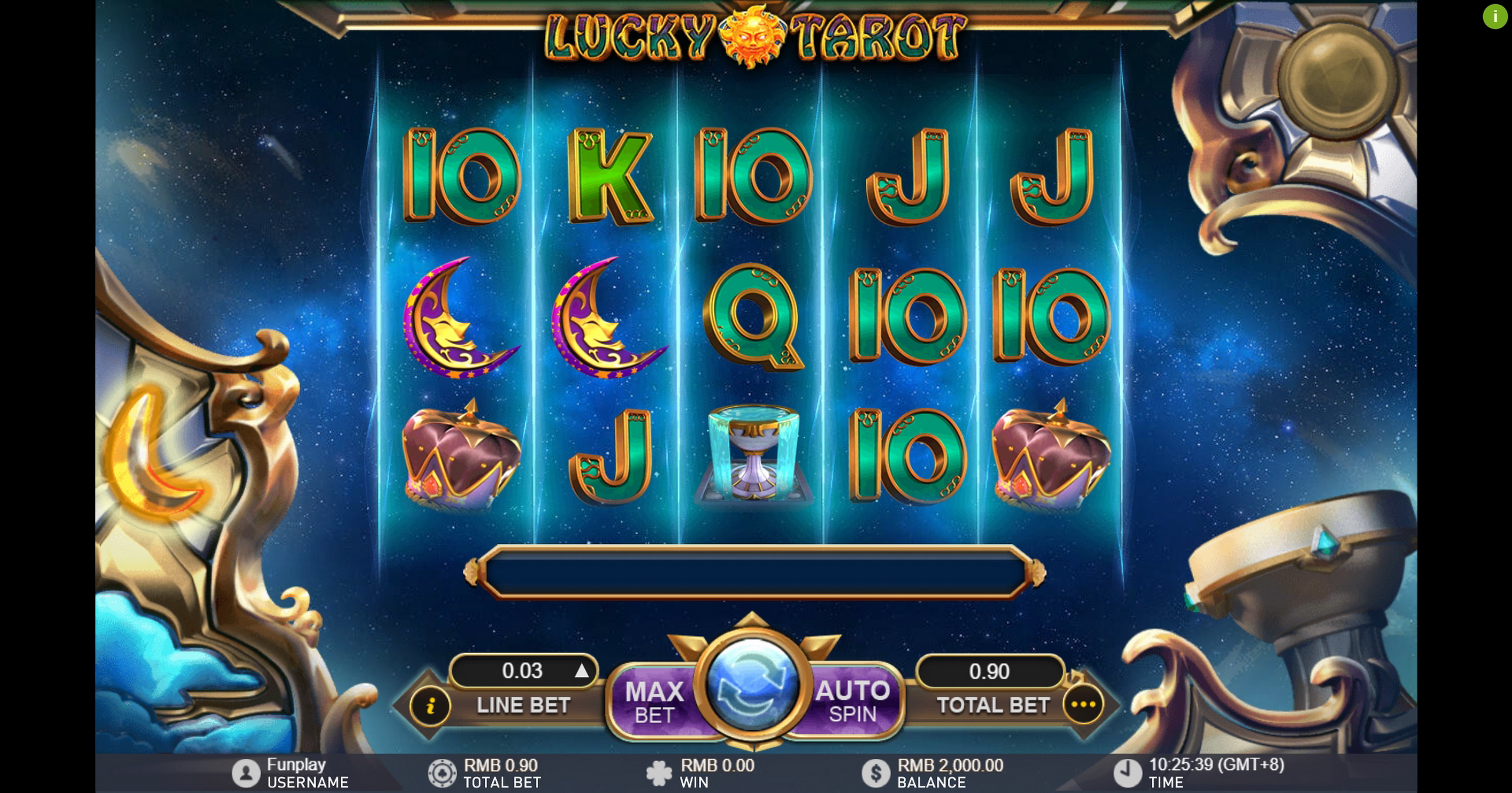Reels in Lucky Tarot Slot Game by Gameplay Interactive