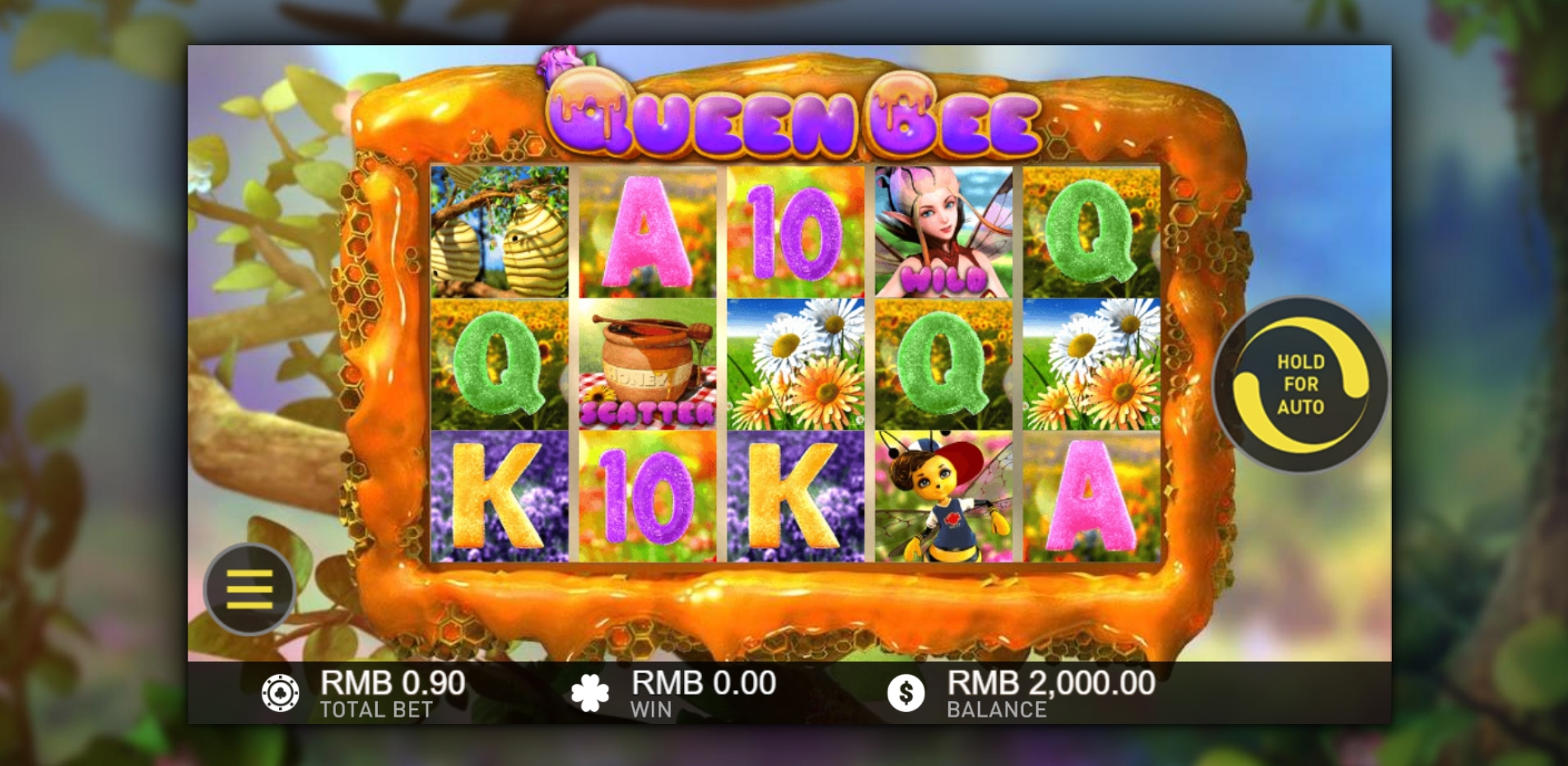 Reels in Queen Bee Slot Game by Gameplay Interactive