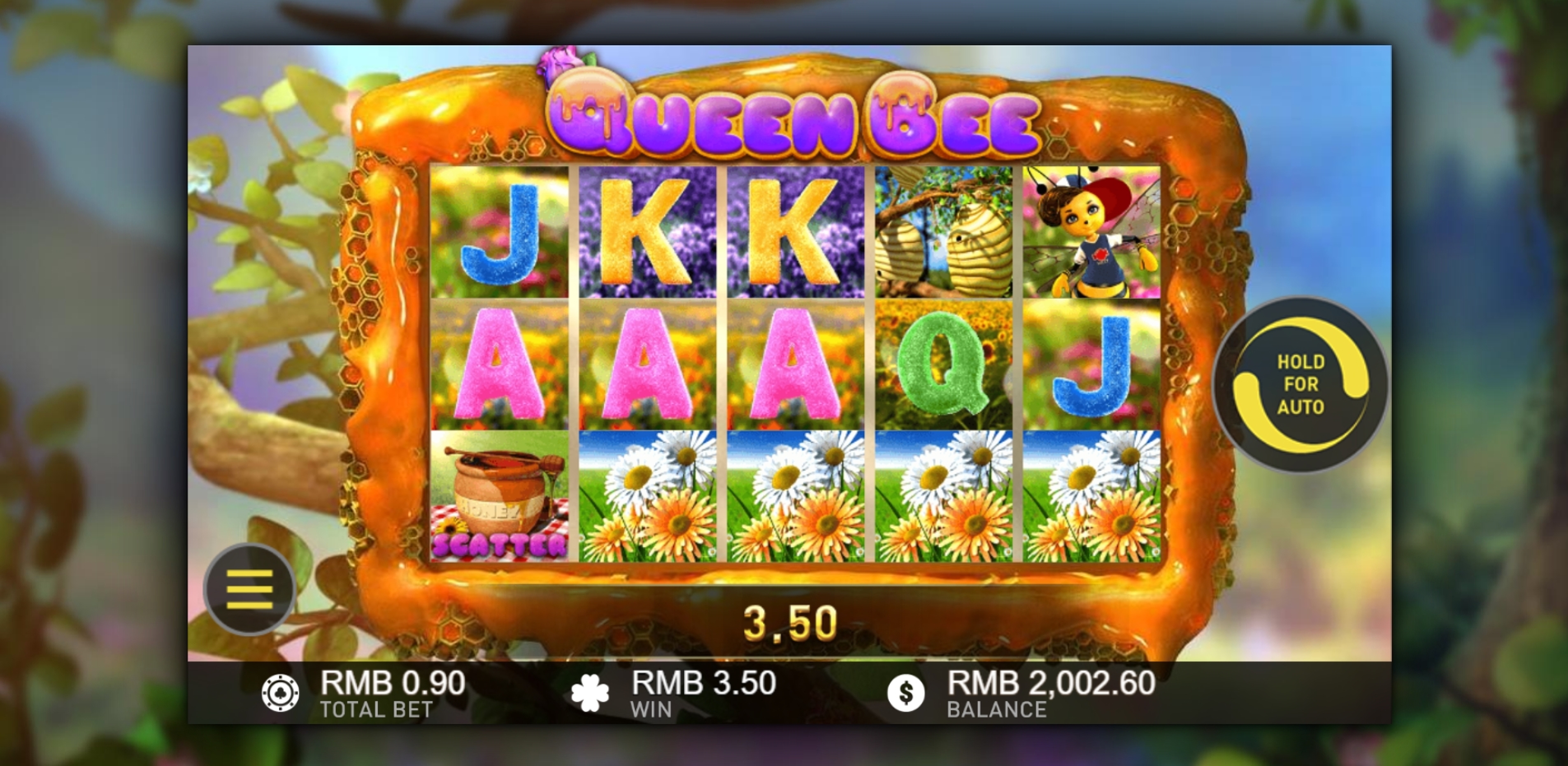 Win Money in Queen Bee Free Slot Game by Gameplay Interactive