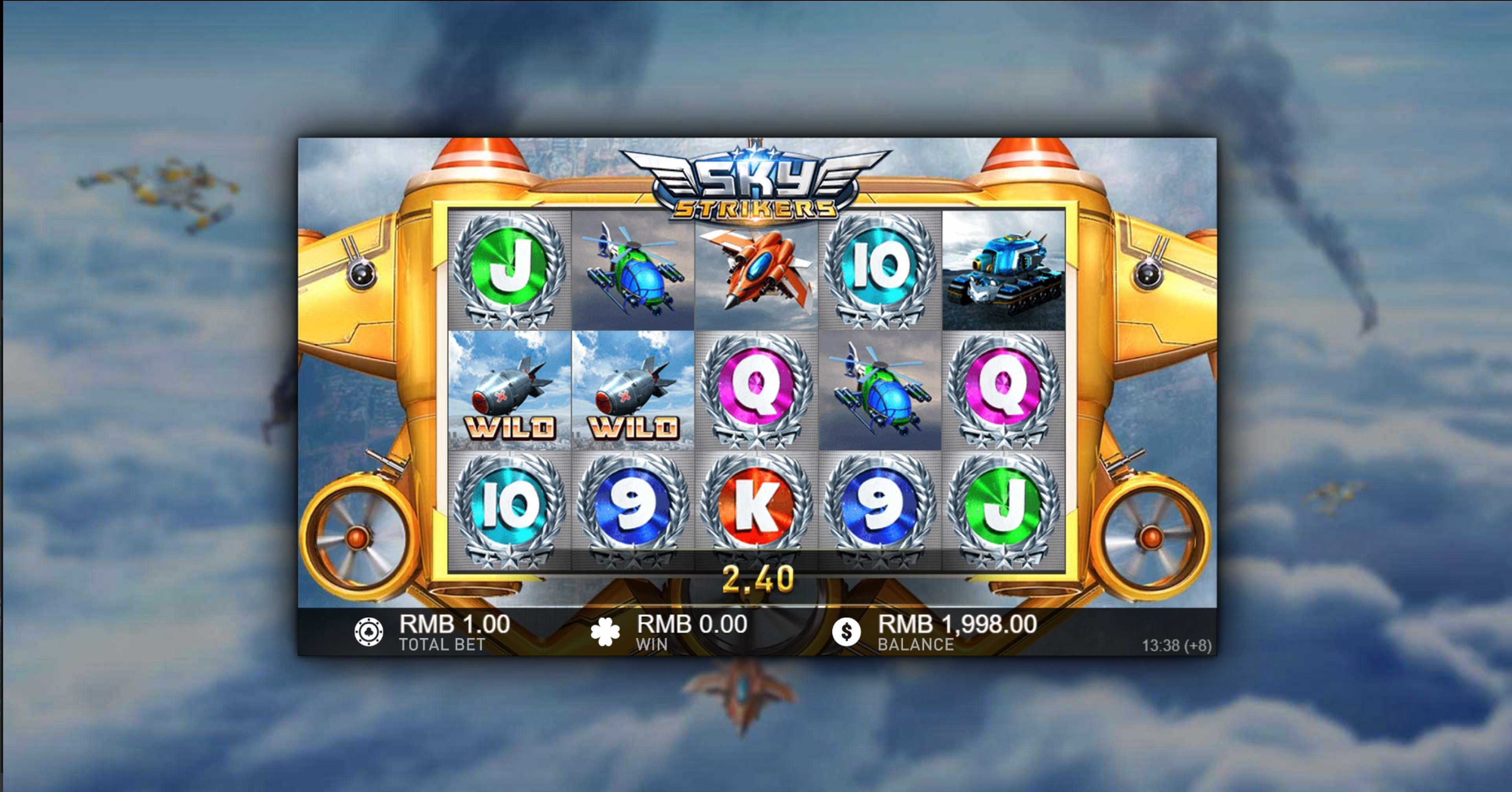 Win Money in Sky Strikers Free Slot Game by Gameplay Interactive