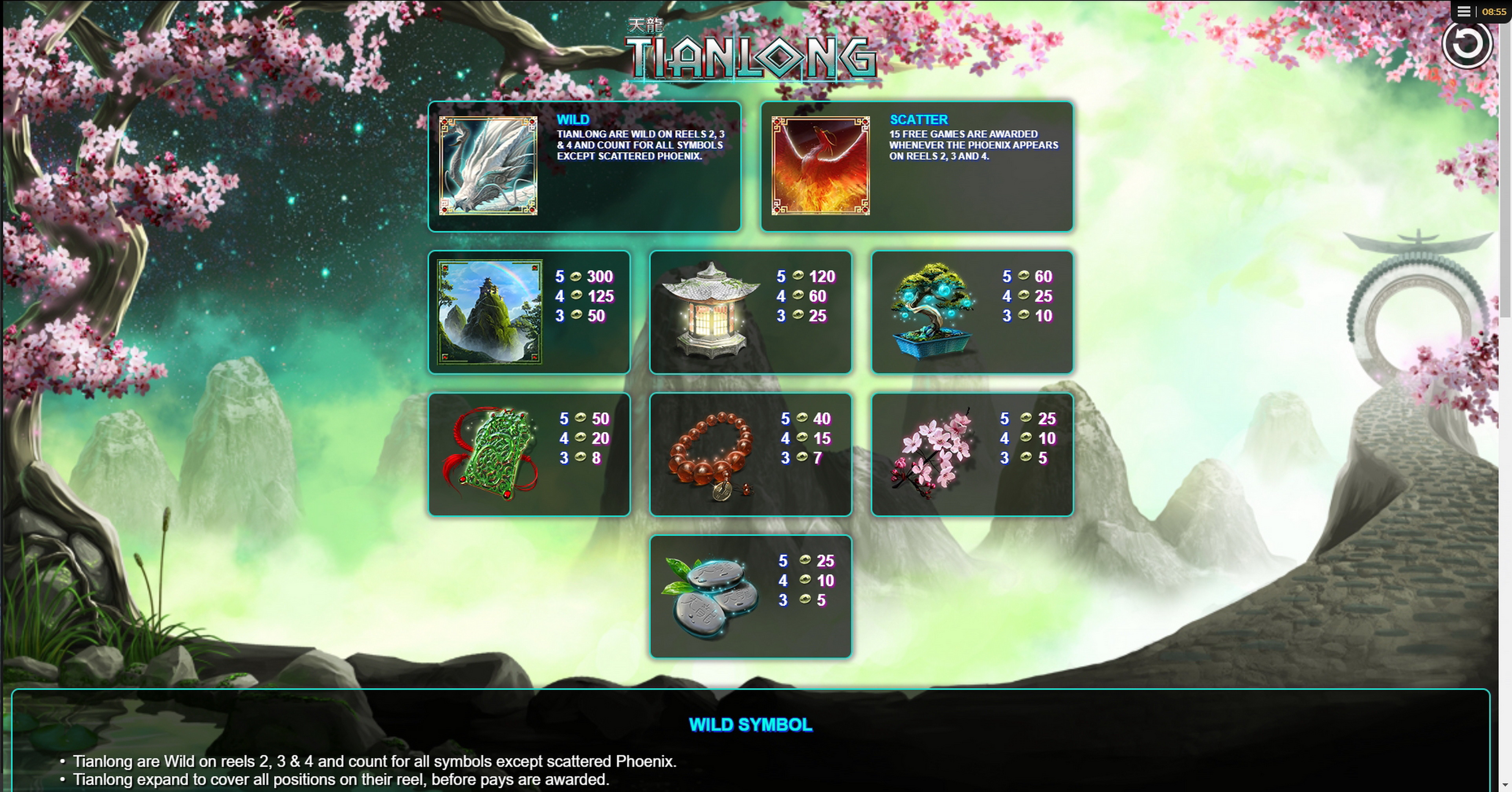 Info of Tianlong Slot Game by Games Lab