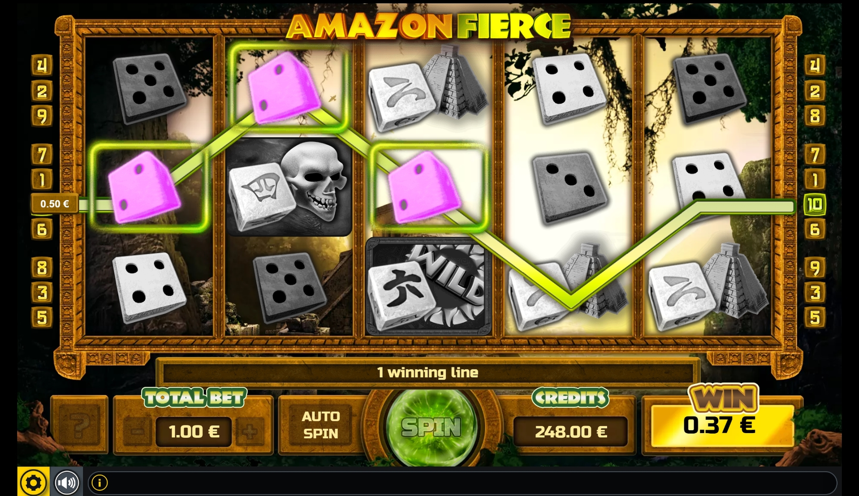 Win Money in Amazon Fierce Free Slot Game by GAMING1