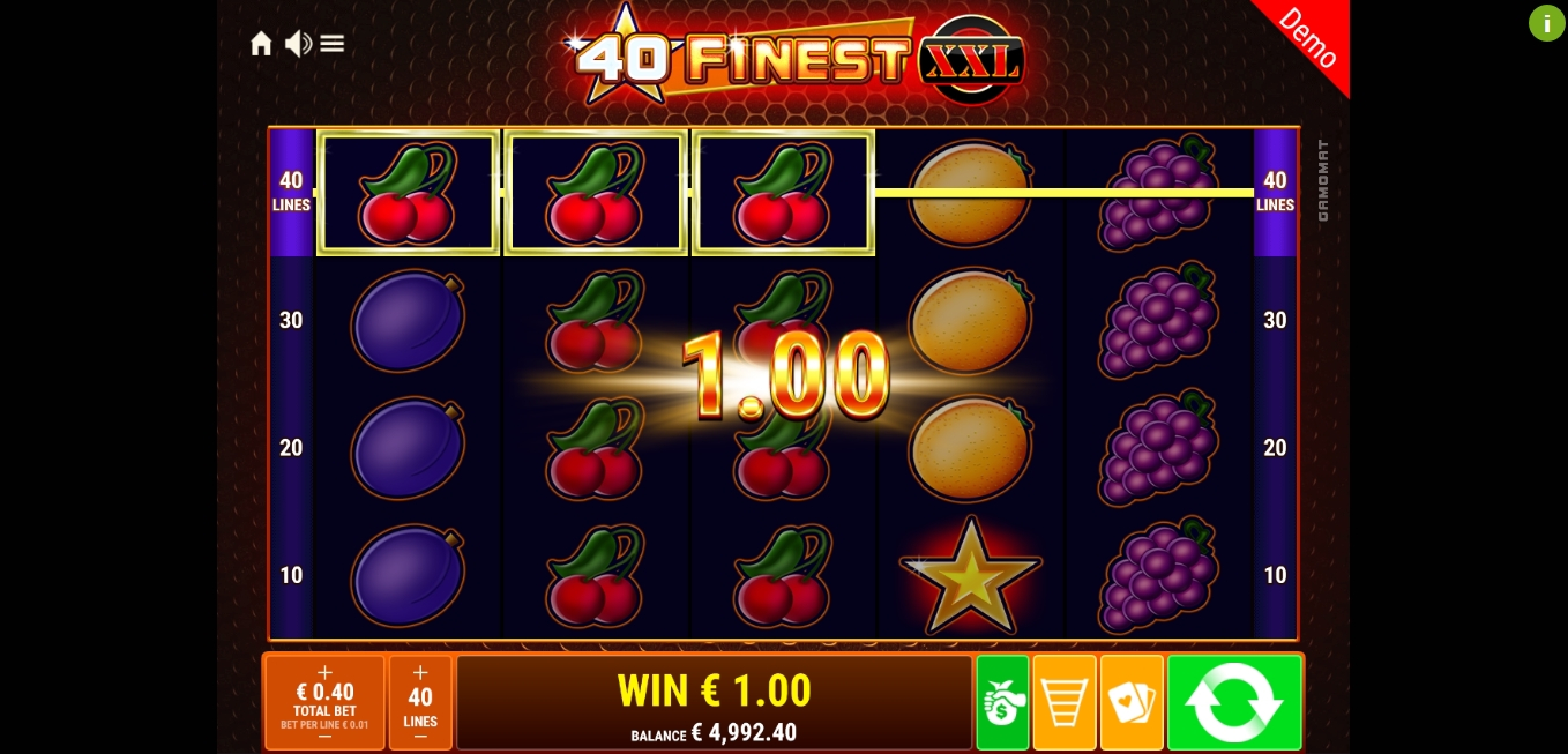 Win Money in 40 Finest XXL Free Slot Game by Gamomat