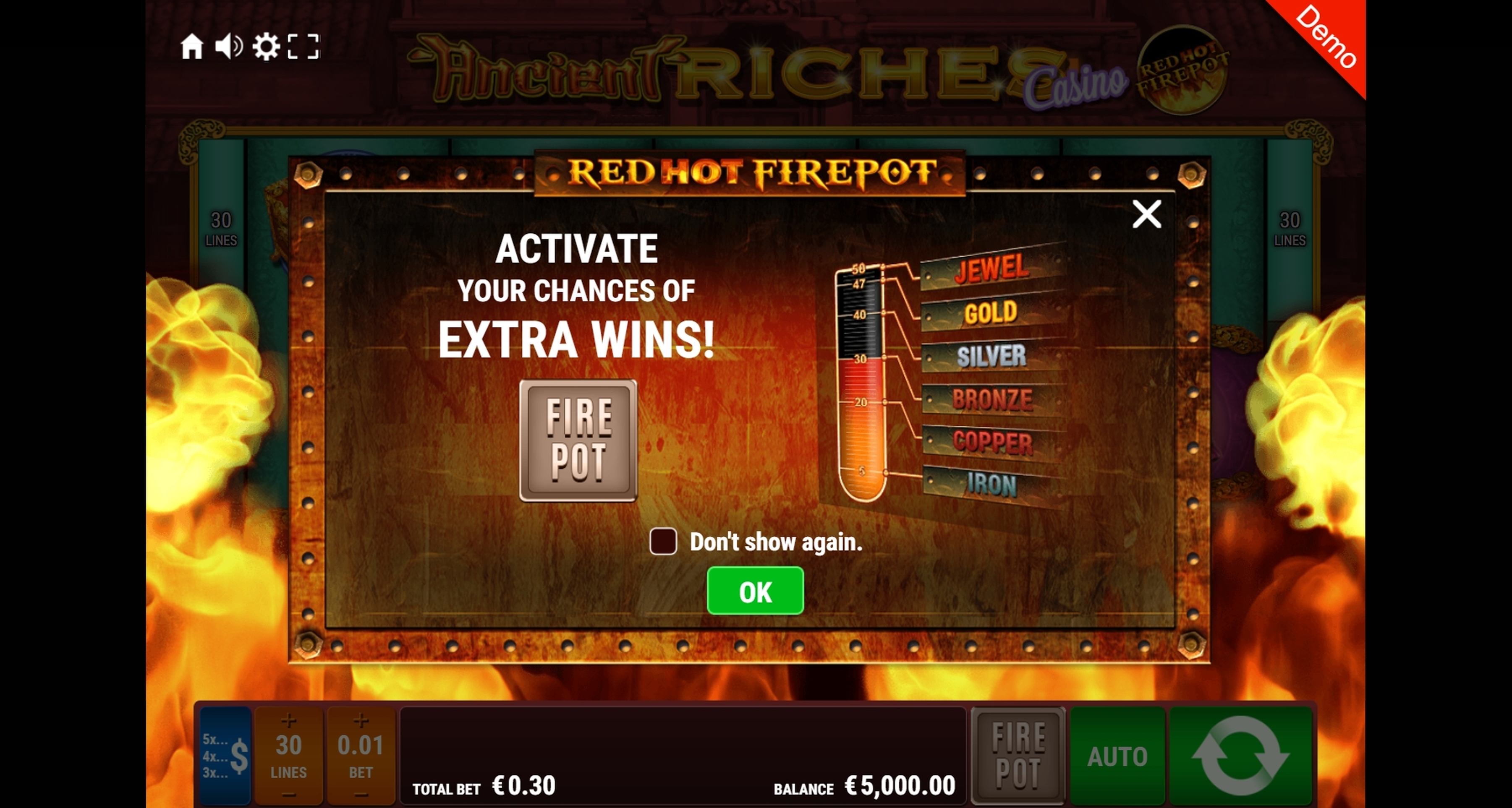 Play Ancient Riches RHFP Free Casino Slot Game by Gamomat