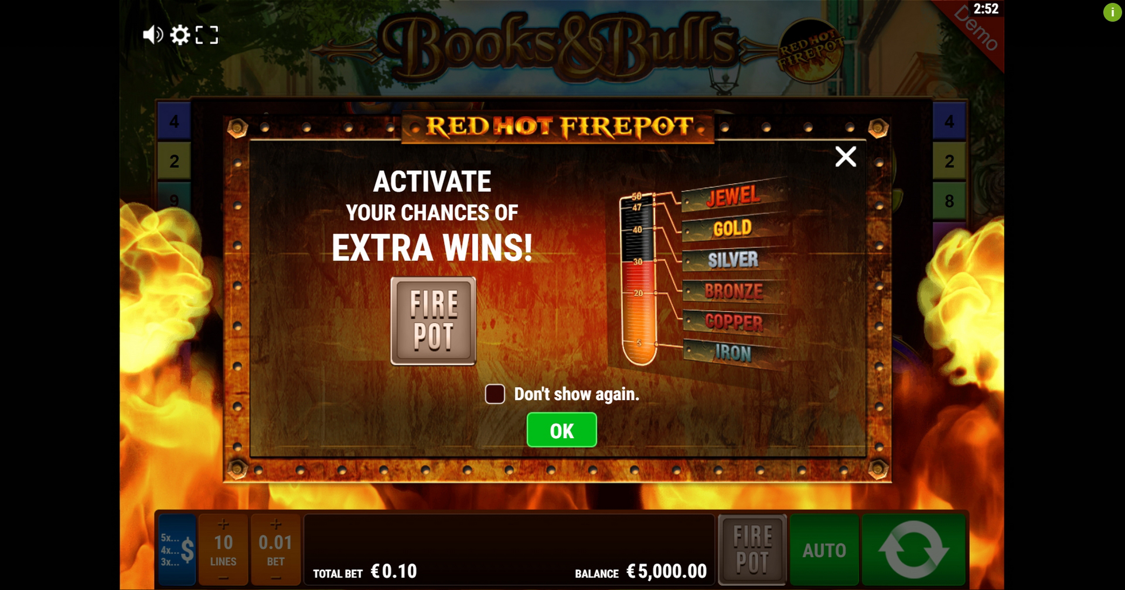 Play Books & Bulls RHFP Free Casino Slot Game by Gamomat